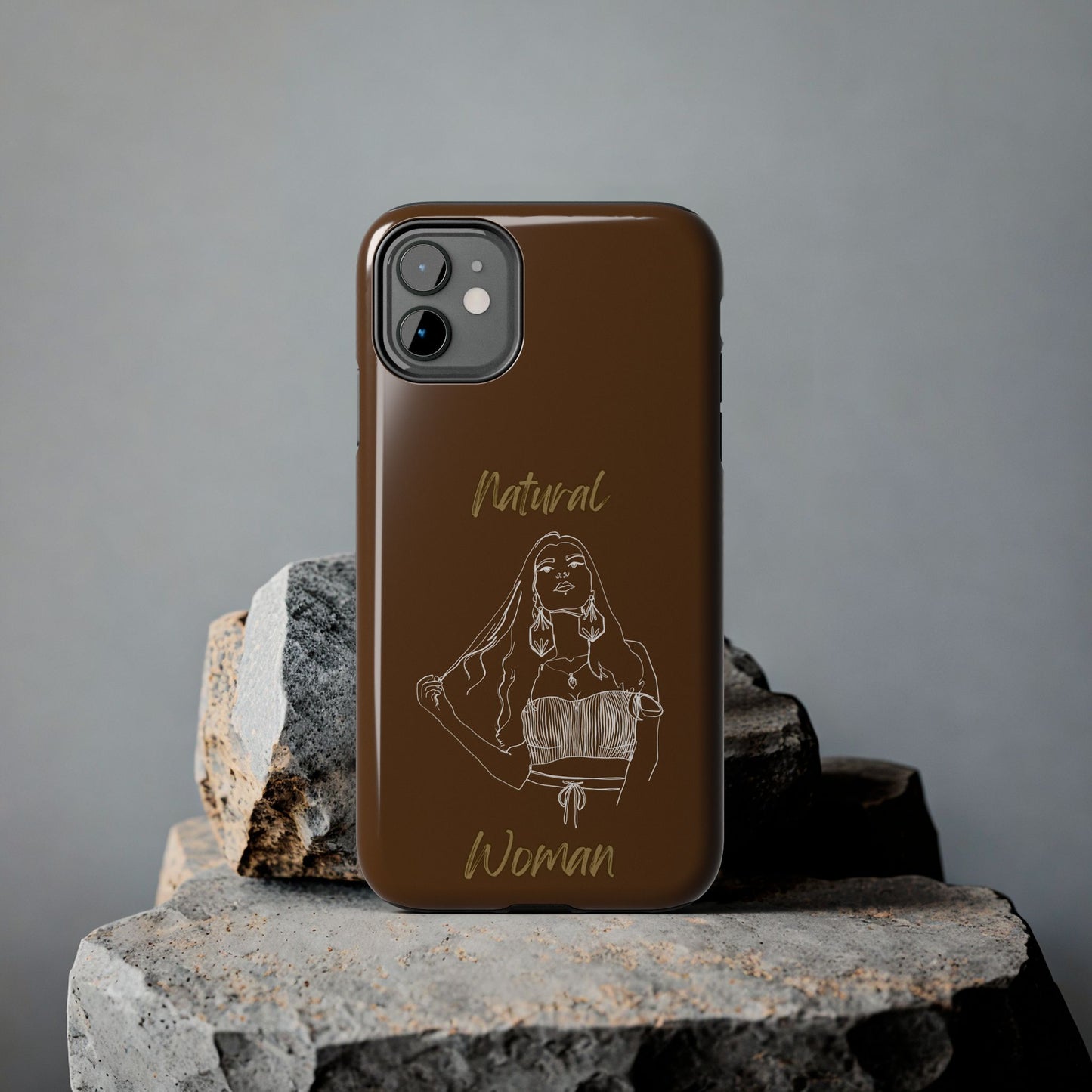 Natural Woman Thinking (WL)Tough Phone Cases BROWN