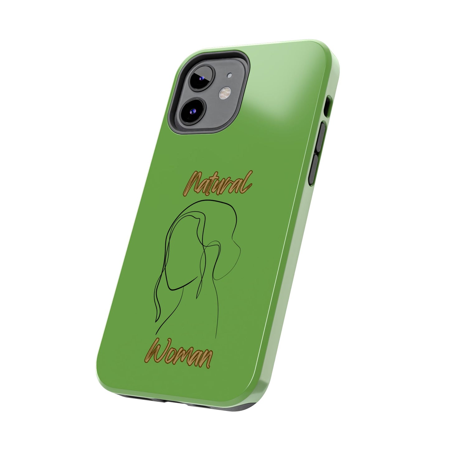 Natural Woman Hanging Hair (BL) Tough Phone Cases GREEN
