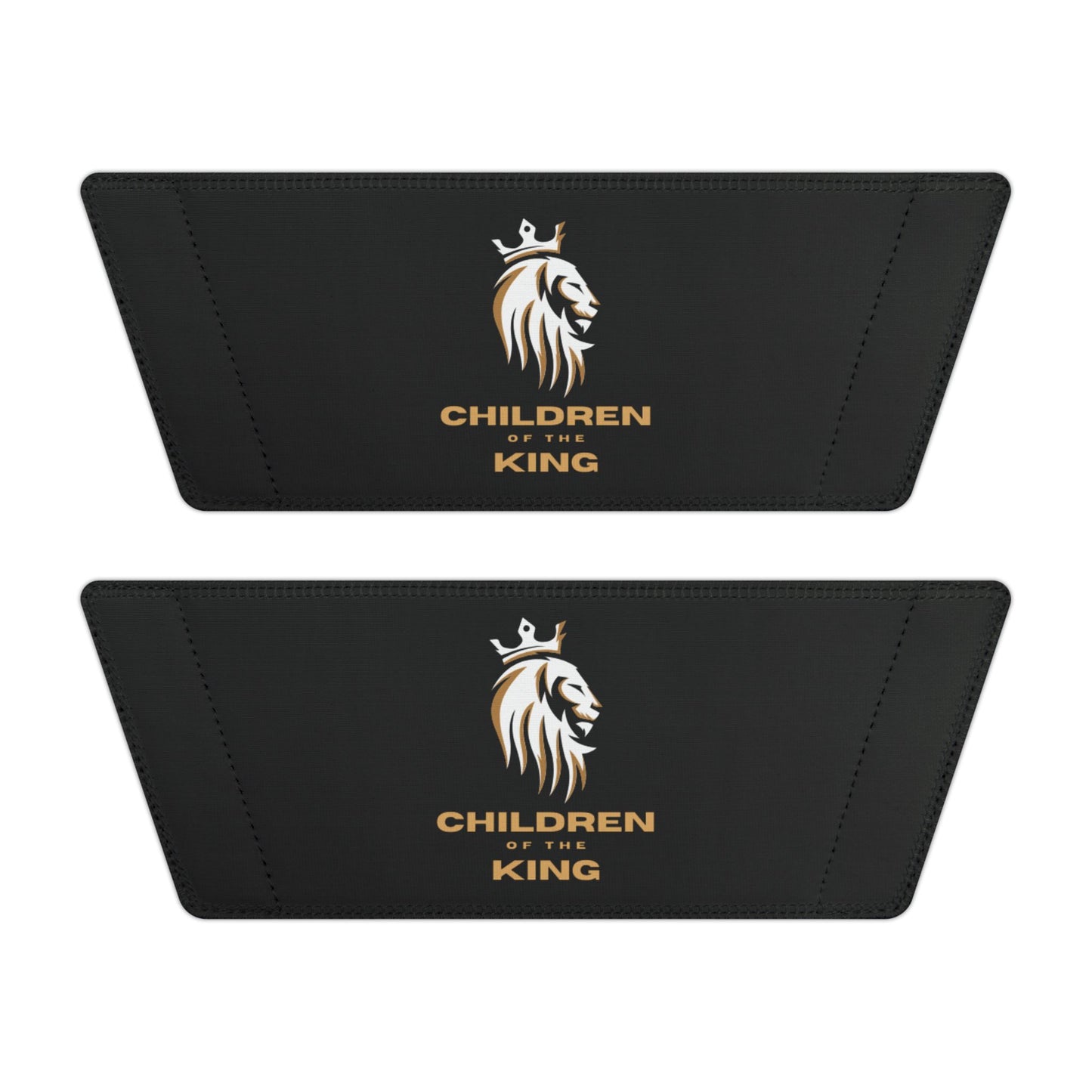 "Children of the King" WHITE Lion - BLACK Youth Slide Sandals