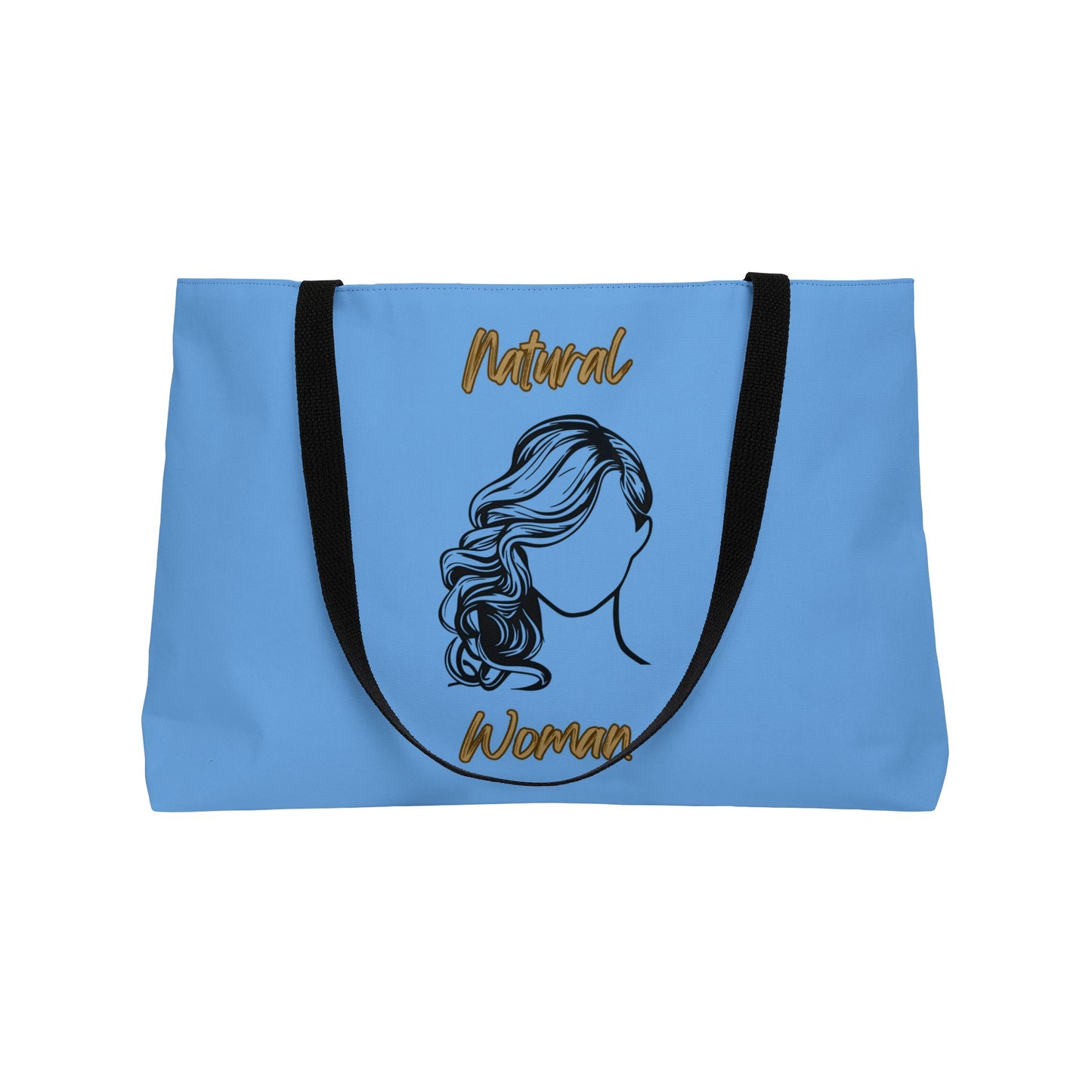 Natural Woman Long Curl (BL) Weekender Tote Bag LIGHT BLUE