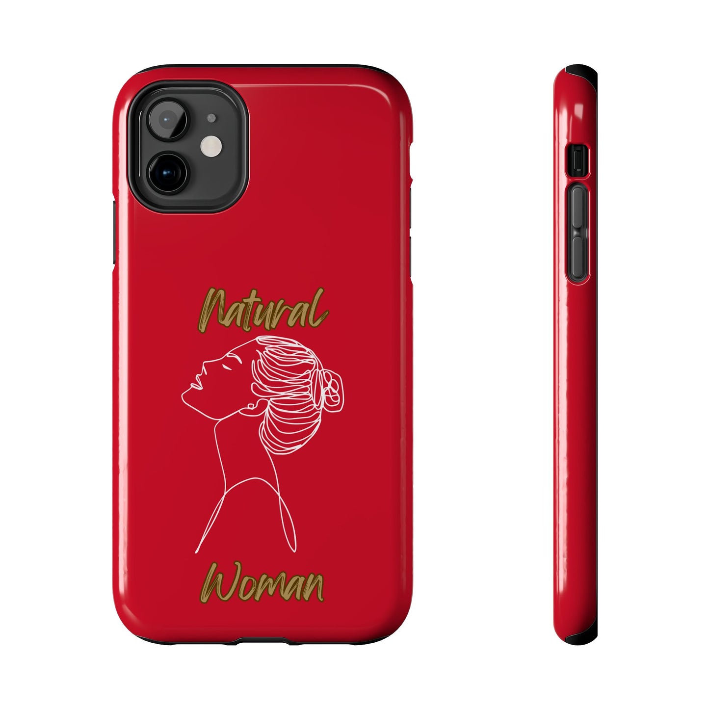 Natural Woman Wet Bun (WL) Tough Phone Cases DARK RED