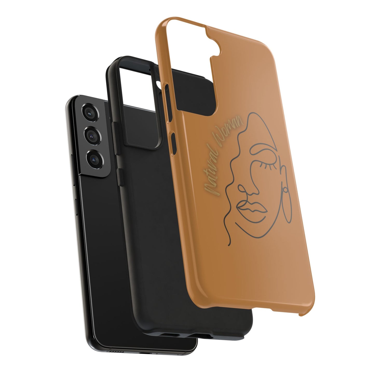 Natural Woman Half Face (BL)Tough Phone Case LIGHT BROWN