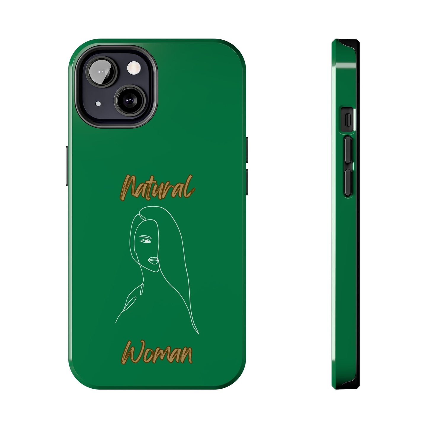 Natural Woman Covered Eye (WL)Tough Phone Cases DARK GREEN