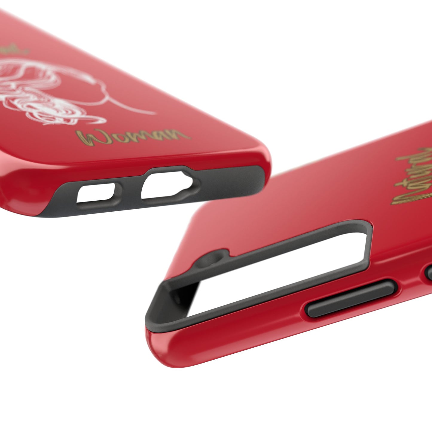 Natural Woman Long Curl (WL)Tough Phone Cases DARK RED