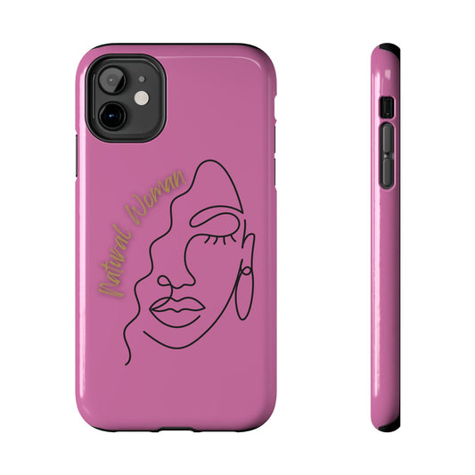 Natural Woman Half Face (BL)Tough Phone Case LIGHT PINK
