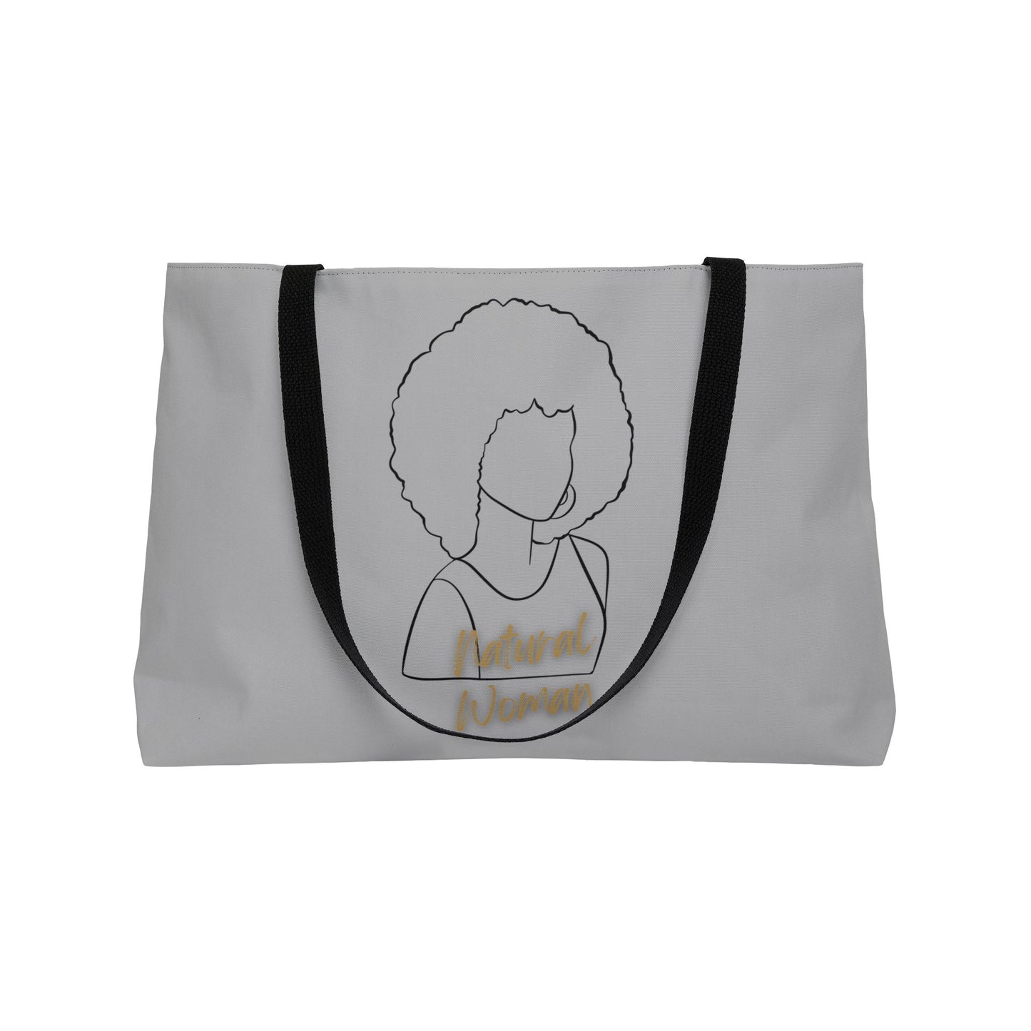 Natural Woman Afro (BL) Weekender Tote Bag LIGHT GREY