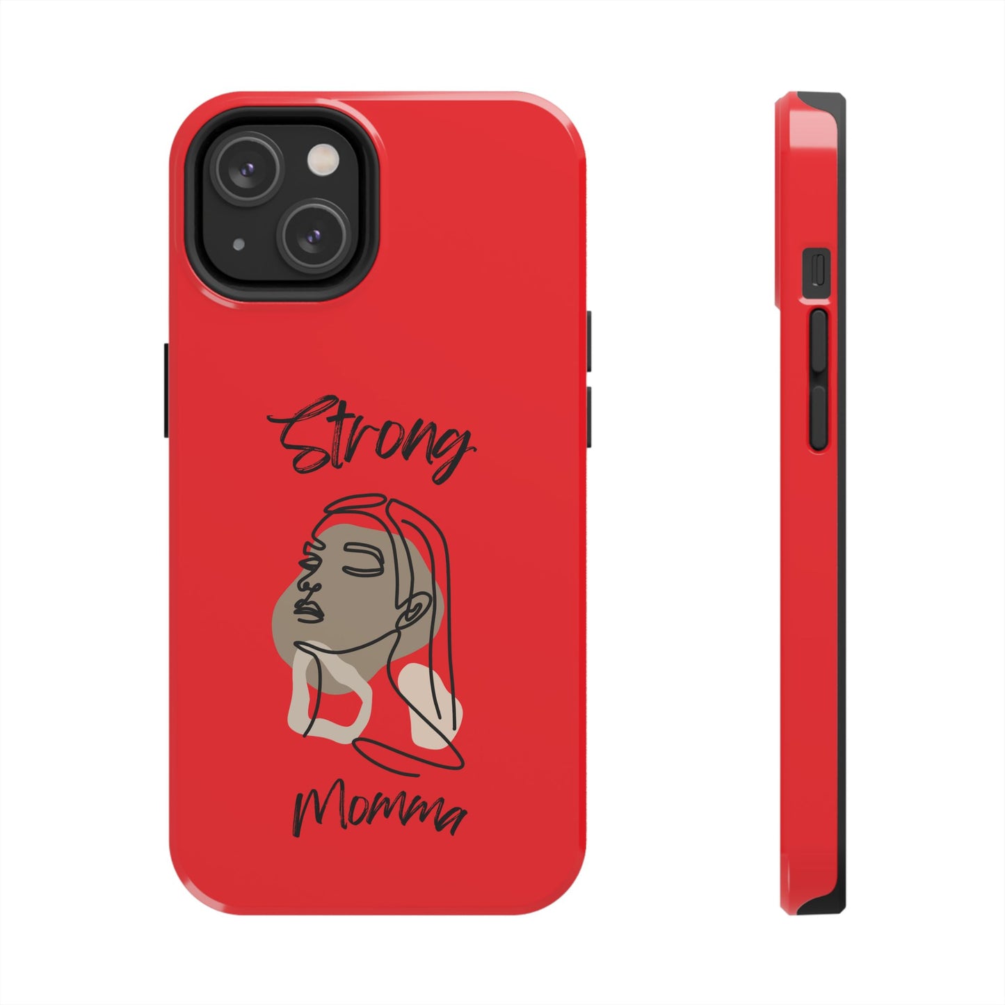 STRONG MOMMA Samsung Galaxy Tough Phone Cases (BL) Red