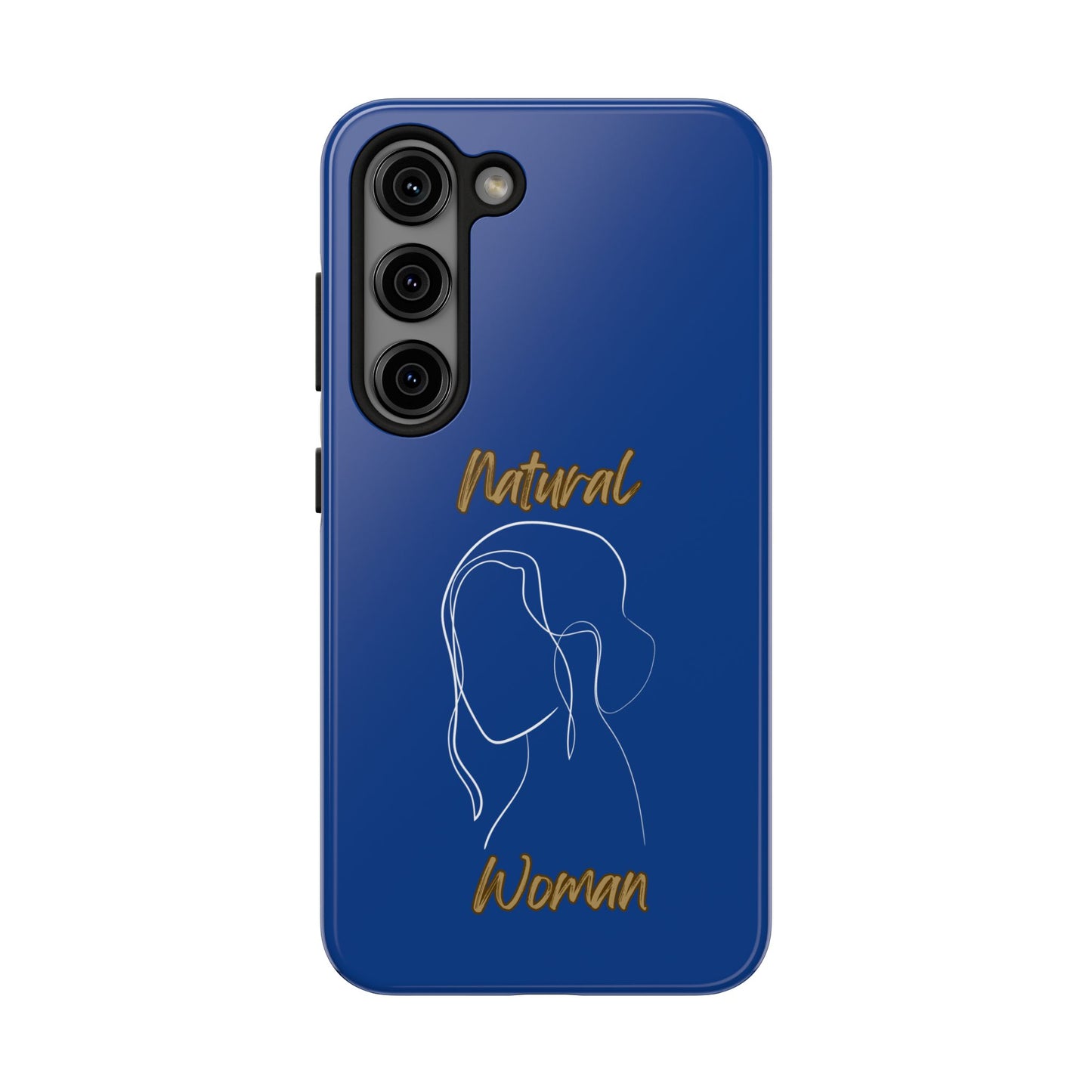 Natural Woman Hanging Hair (WL) Tough Phone Cases DARK BLUE