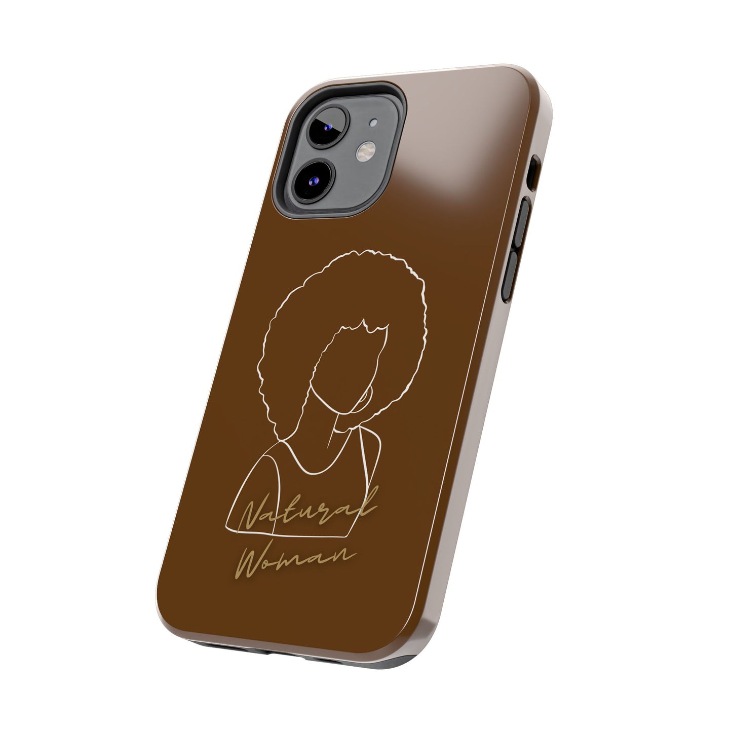 Natural Woman Afro (WL)Tough Phone Cases BROWN