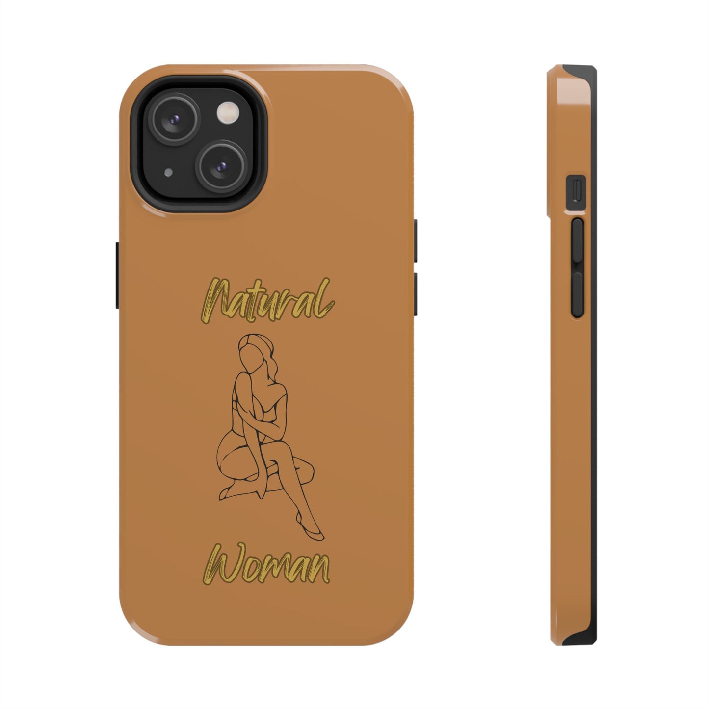 Natural Woman Shoulder Action (BL)Tough Phone Cases LIGHT BROWN