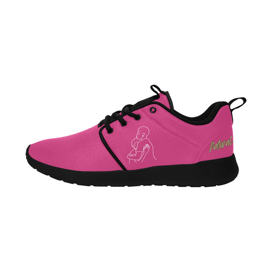 Natural Woman SAFE WITH MOMMA (WL) NEON PINK w/ Sole Sneakers