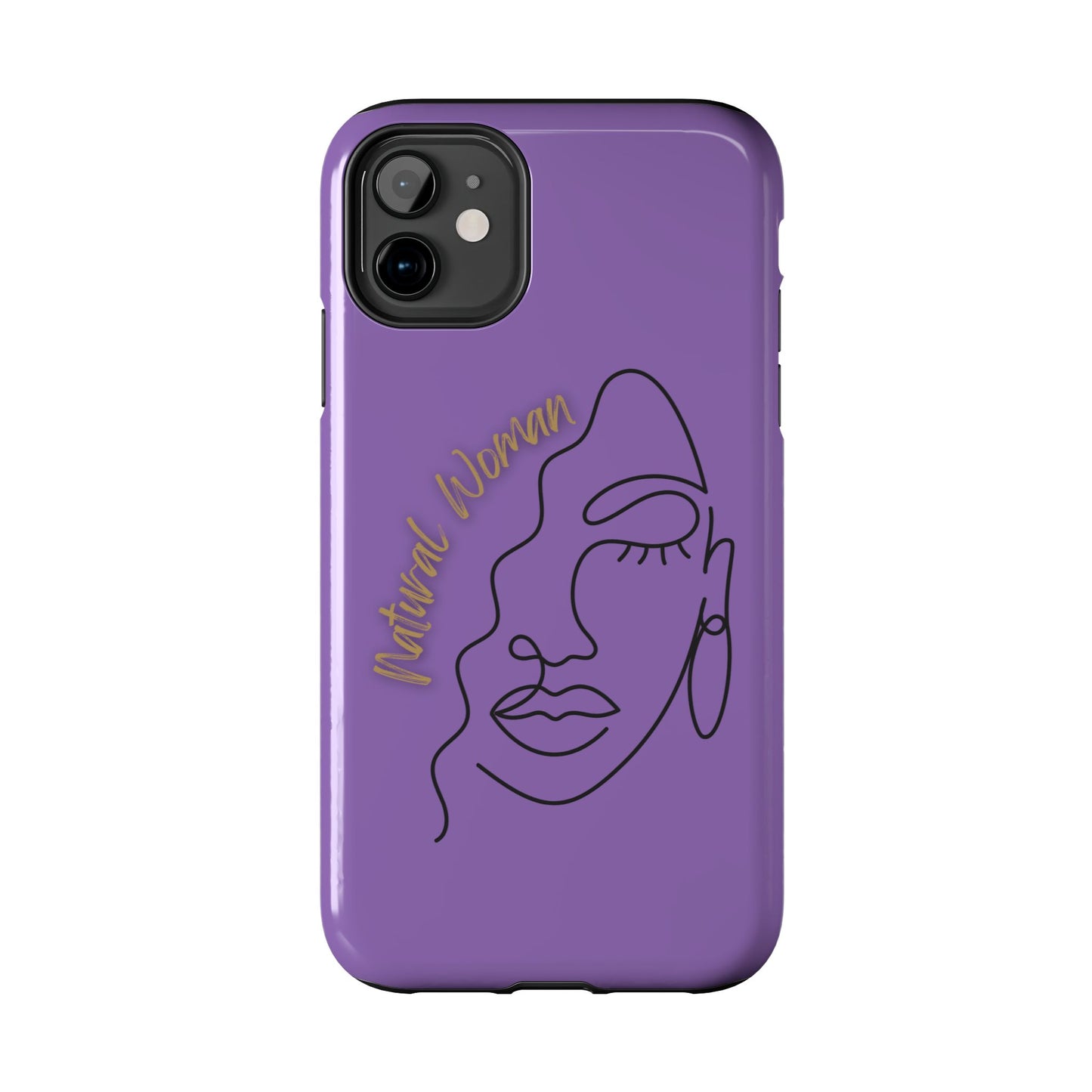 Natural Woman Half Face (BL)Tough Phone Case LIGHT PURPLE