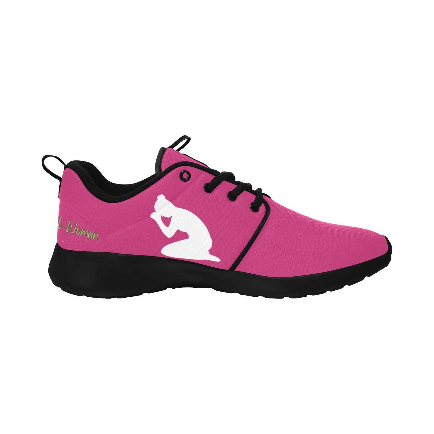 Natural Woman PRAY (WL) NEON PINK w/ Black Sole Sneakers