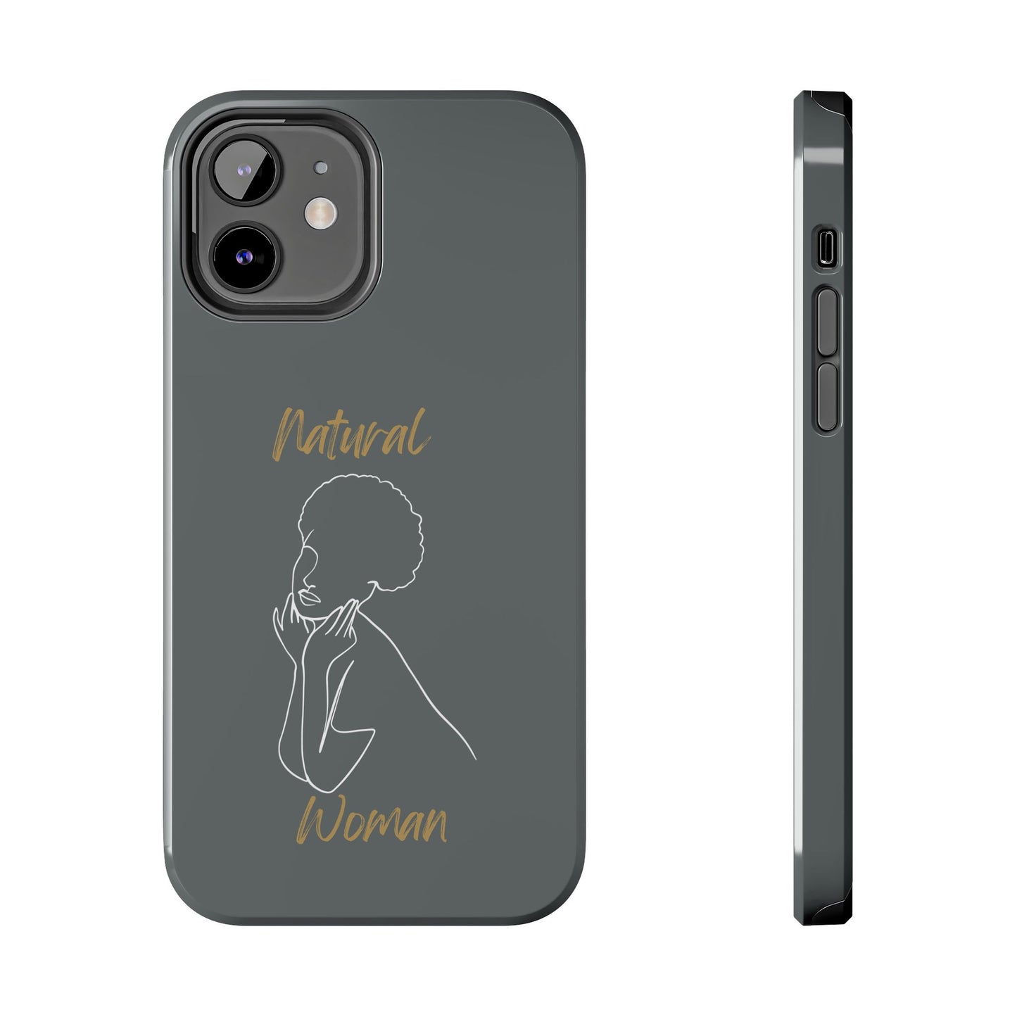 Natural Woman Cute Afro(WL)Tough Phone Cases DARK GREY