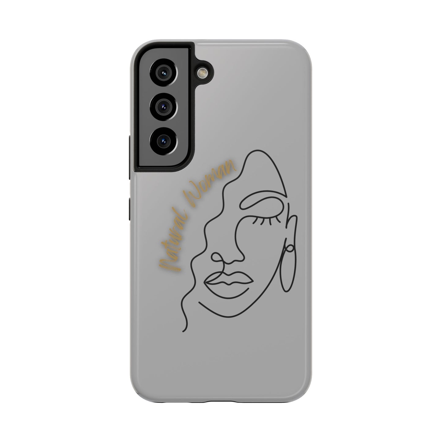 Natural Woman Half Face (BL)Tough Phone Case LIGHT GREY
