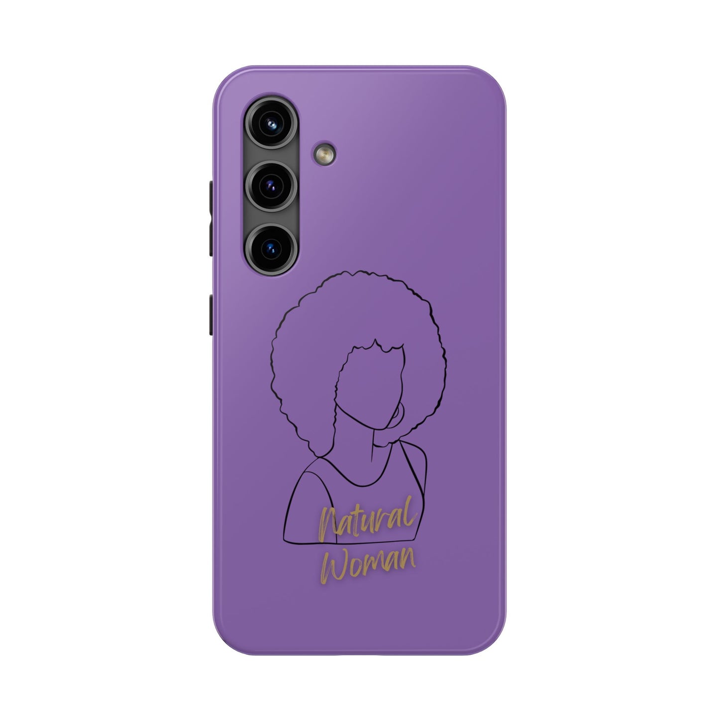 Natural Woman Afro (BL)Tough Phone Cases LIGHT PURPLE