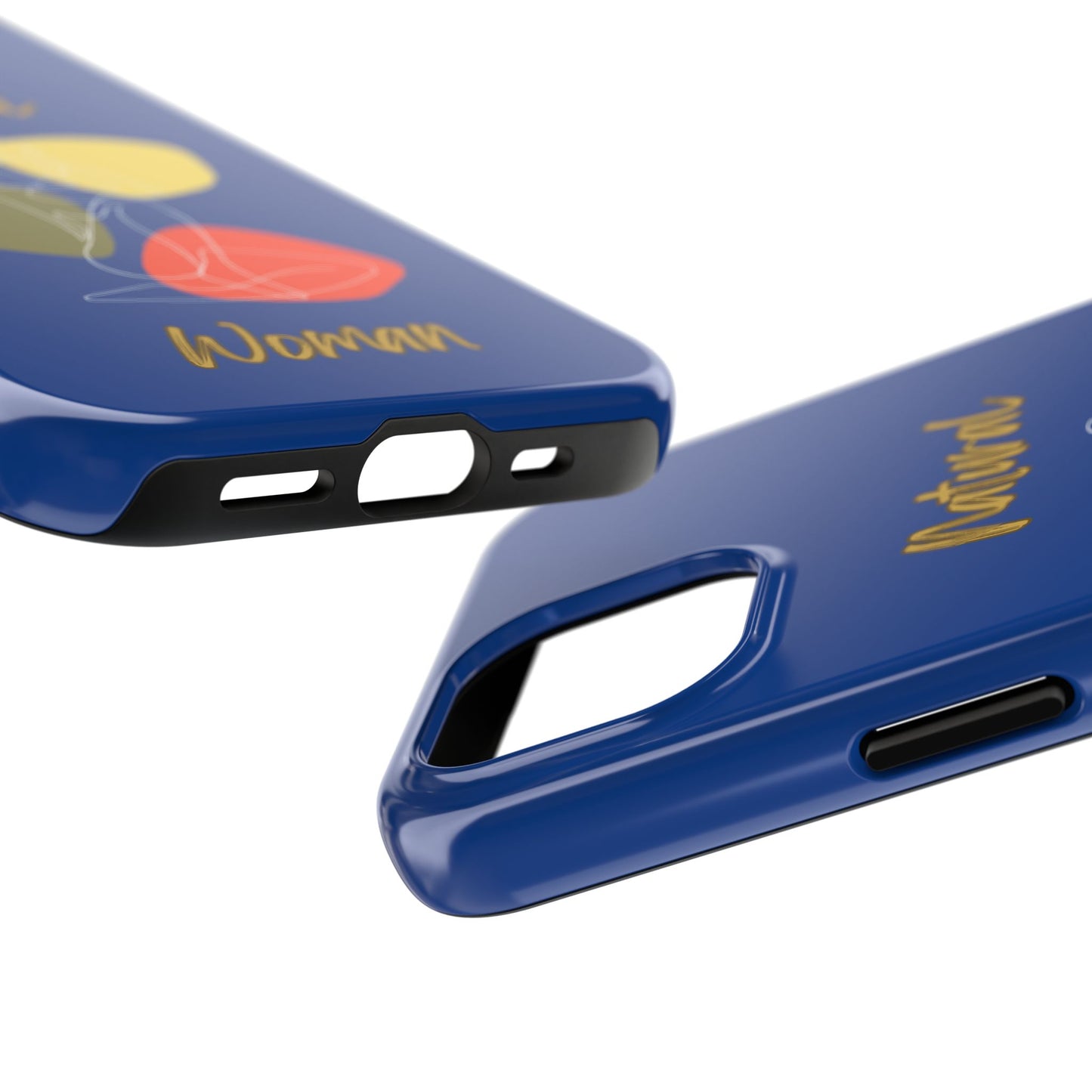 Natural Woman Colorful Pose (WL)Tough Phone Cases DARK BLUE