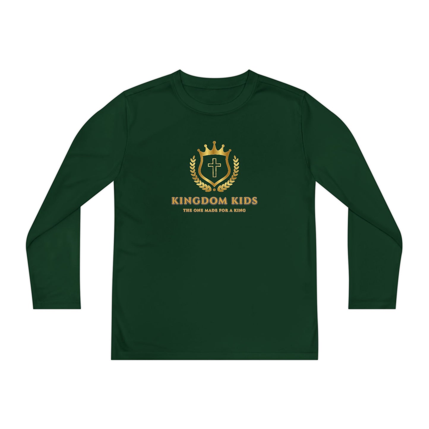 Kingdom Kids Youth Long Sleeve Tee - Crown Design