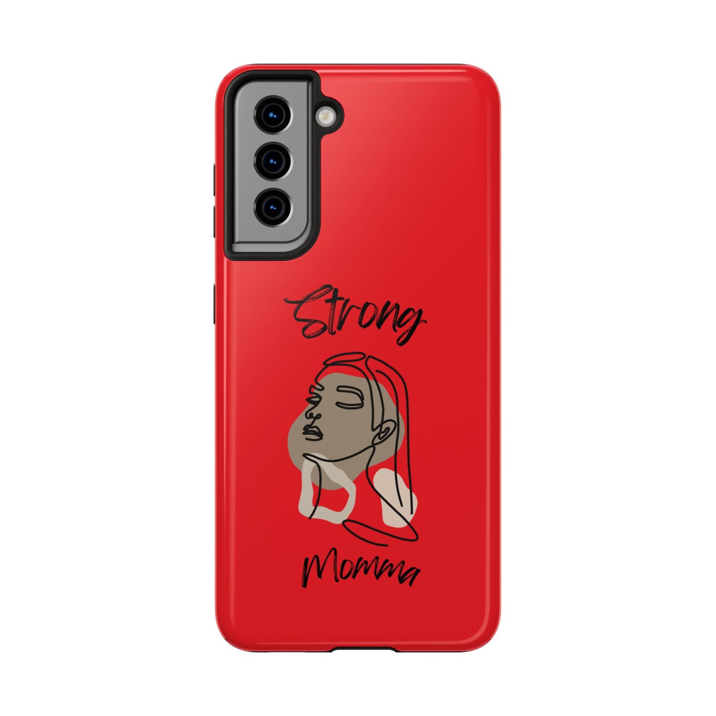 STRONG MOMMA Samsung Galaxy Tough Phone Cases (BL) Red