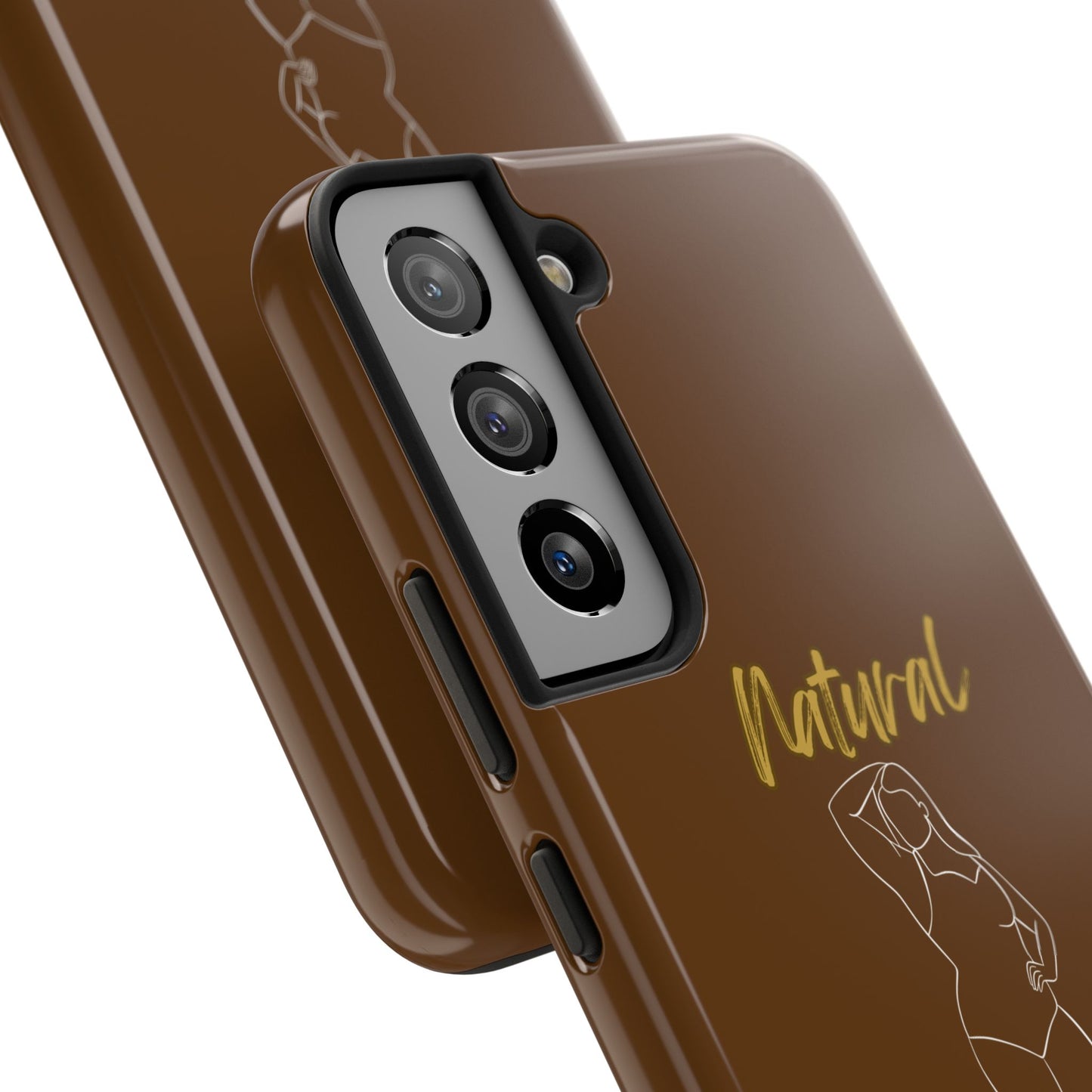 Natural Woman Looking Good (WL)Tough Phone Cases BROWN
