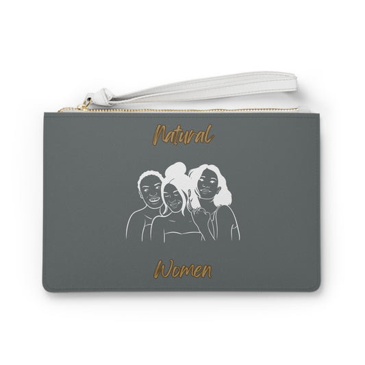 Natural Women Laughing Friends (WL) Clutch Bag LIGHT GREY