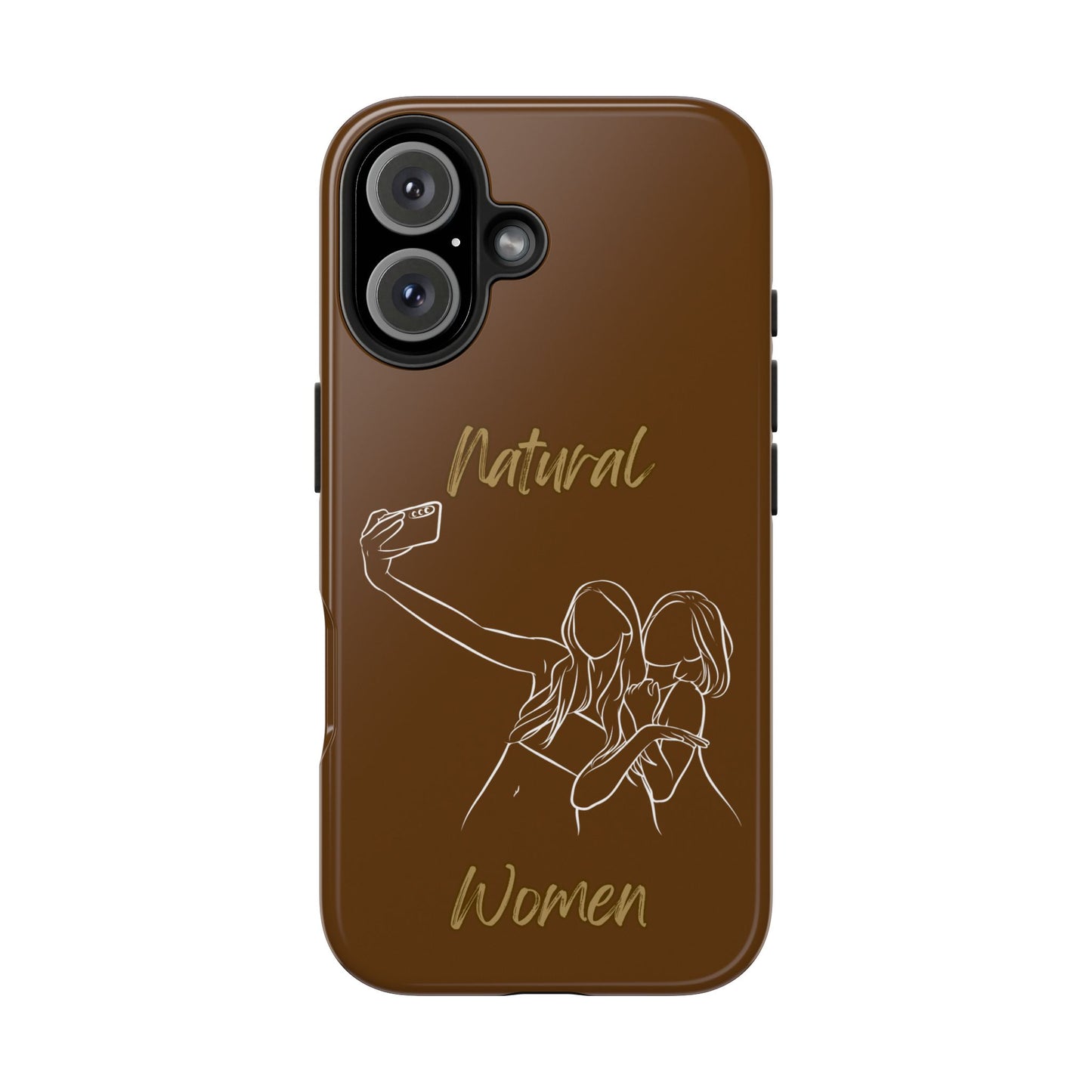 Natural Woman Friends Selfie (WL)Tough Phone Cases BROWN