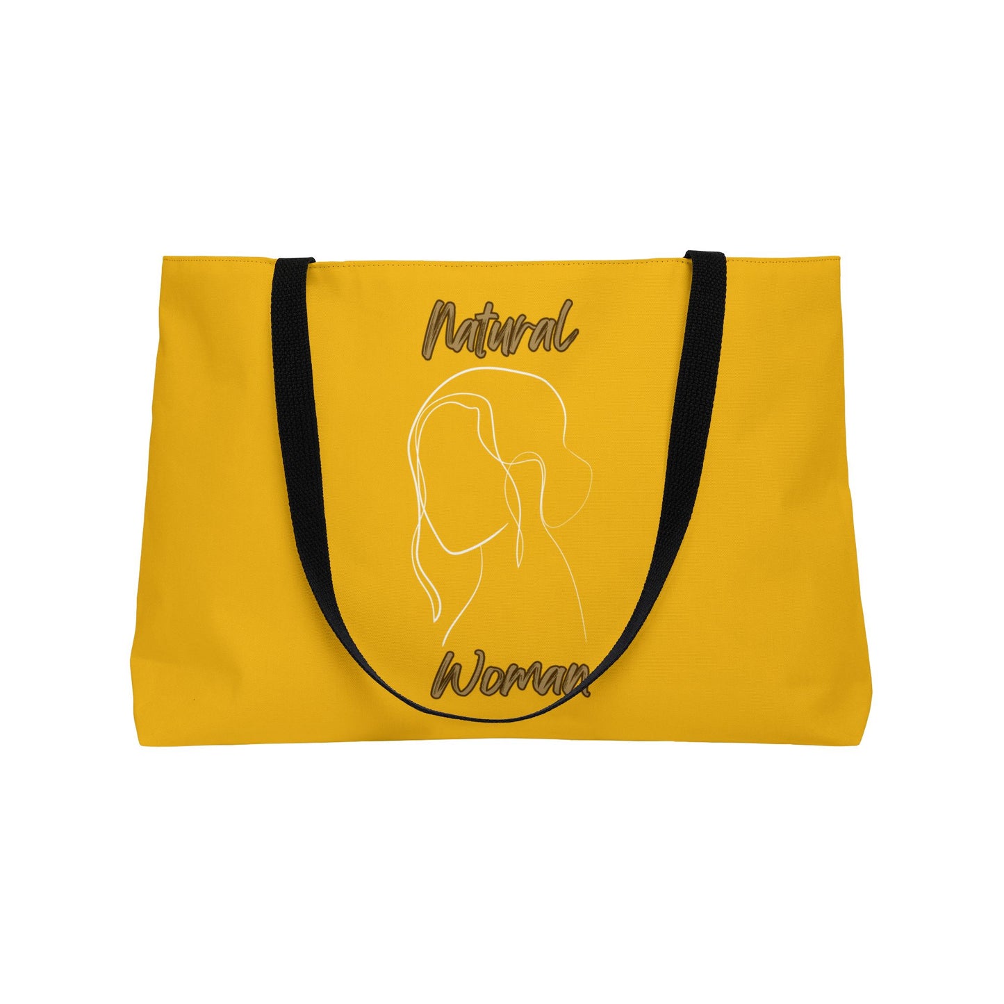 Natural Woman Hanging Hair (WL) Weekender Tote Bag YELLOW