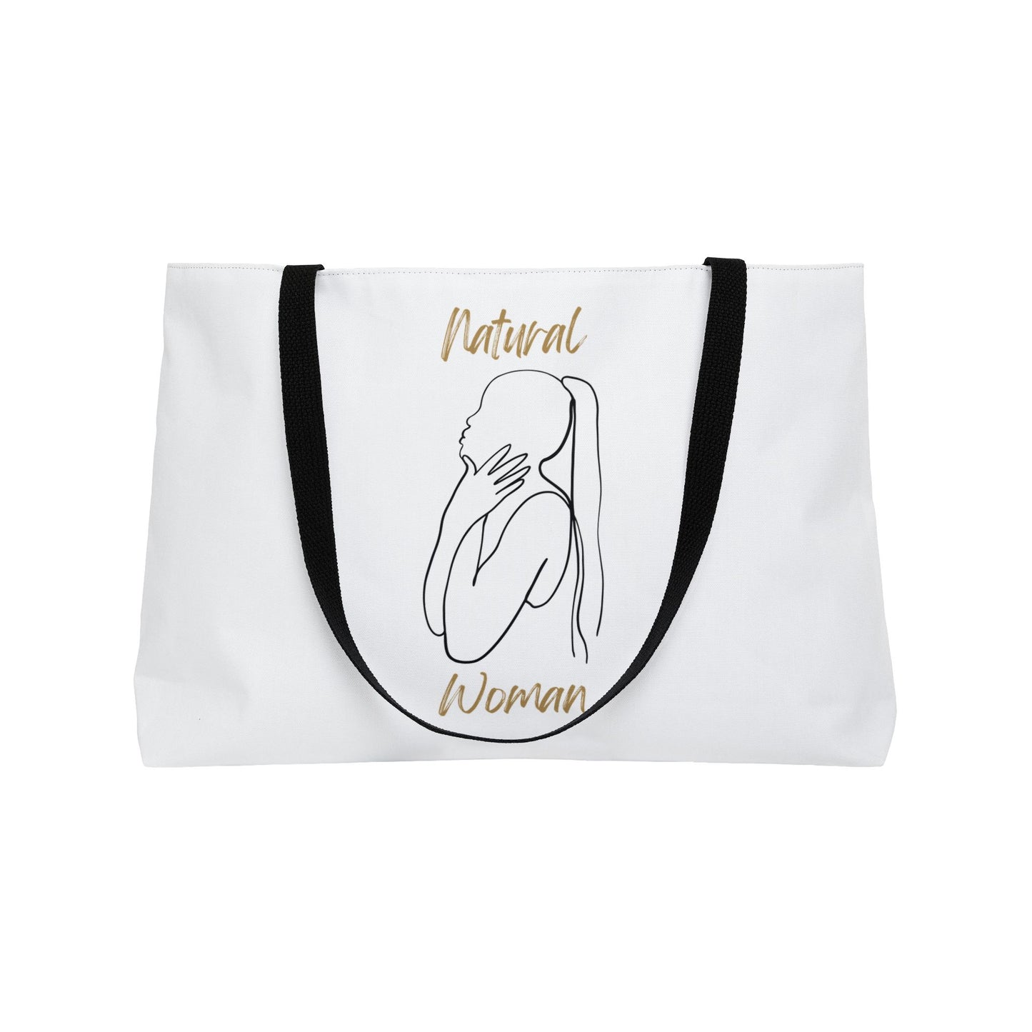 Natural Woman Ponytail (BL) Weekender Tote Bag WHITE