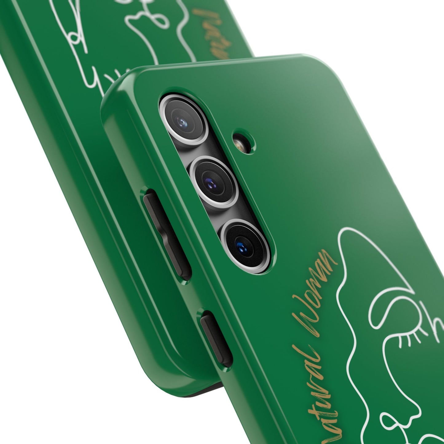 Natural Woman Half Face (WL)Tough Phone Case DARK GREEN