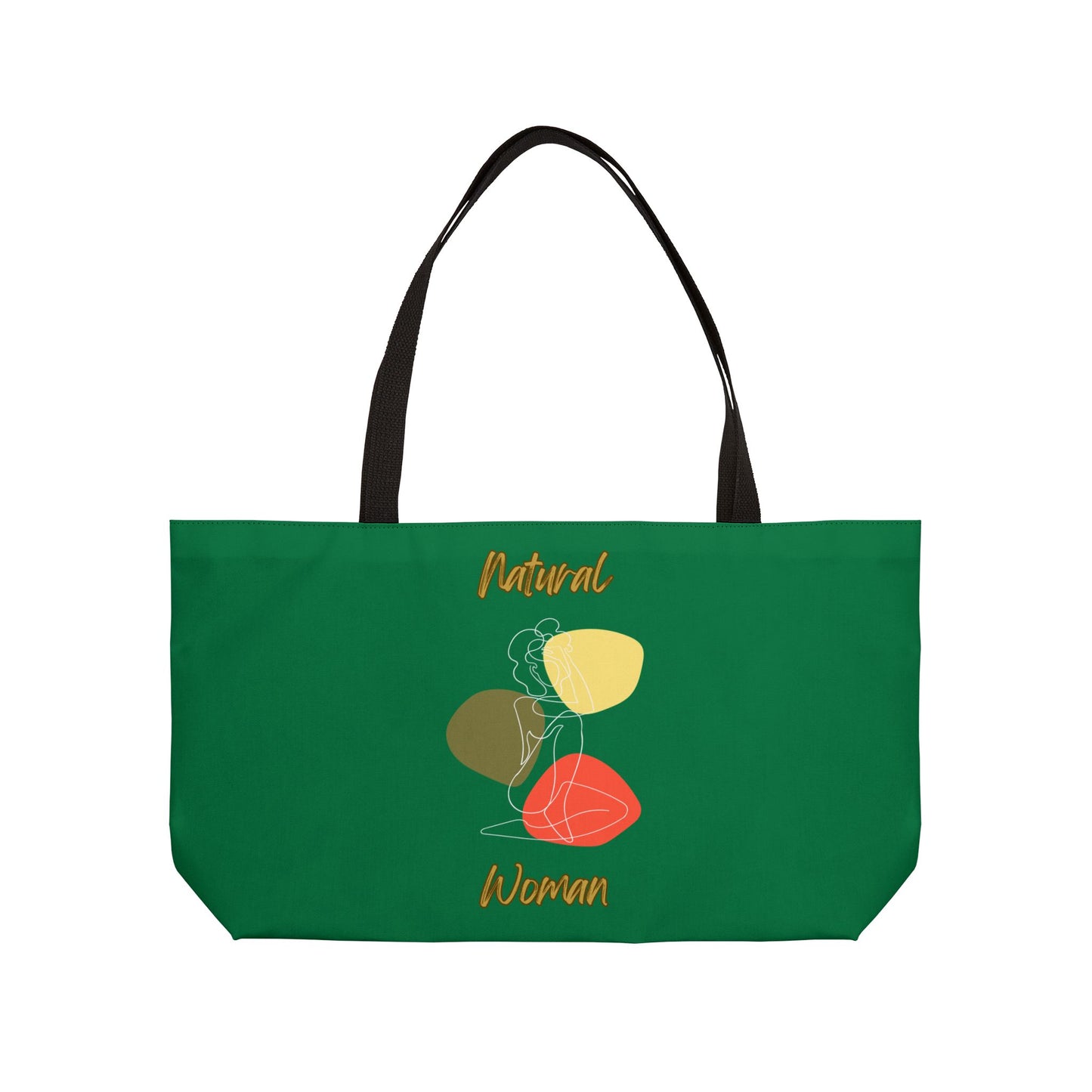 Natural Woman Colorful Pose (WL) Weekender Tote Bag DARK GREEN