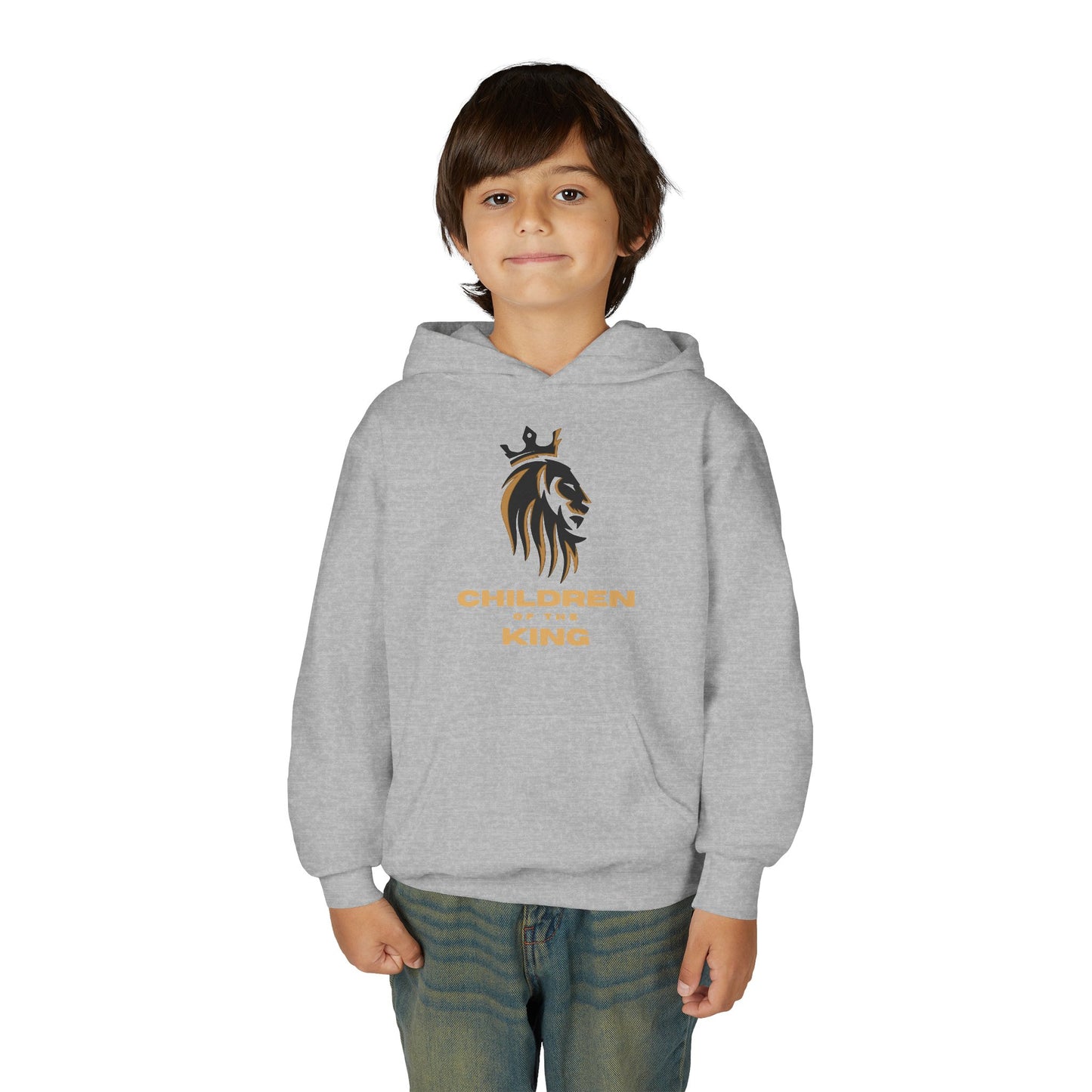 "Children of the King" Hoodie - BLACK Lion Design with Isaiah 54:13