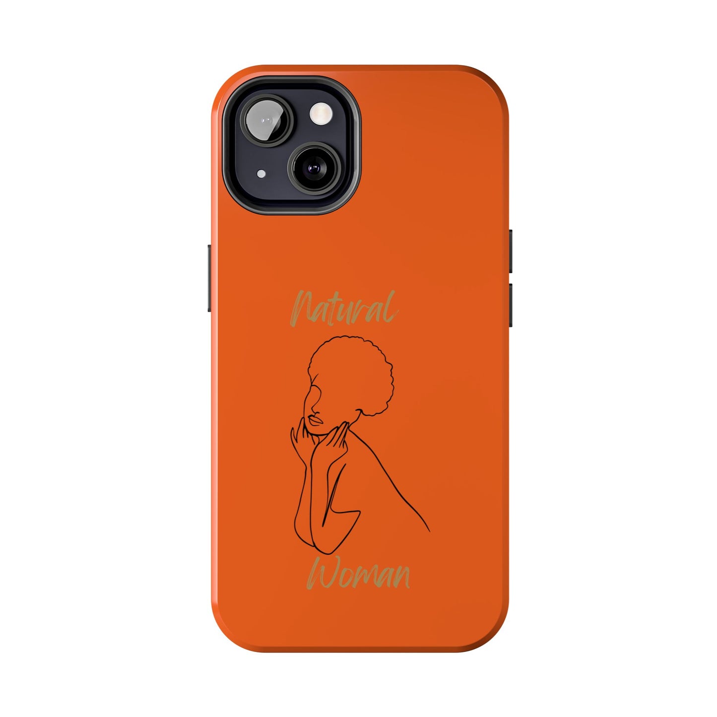 Natural Woman Cute Afro (BL)Tough Phone Cases ORANGE