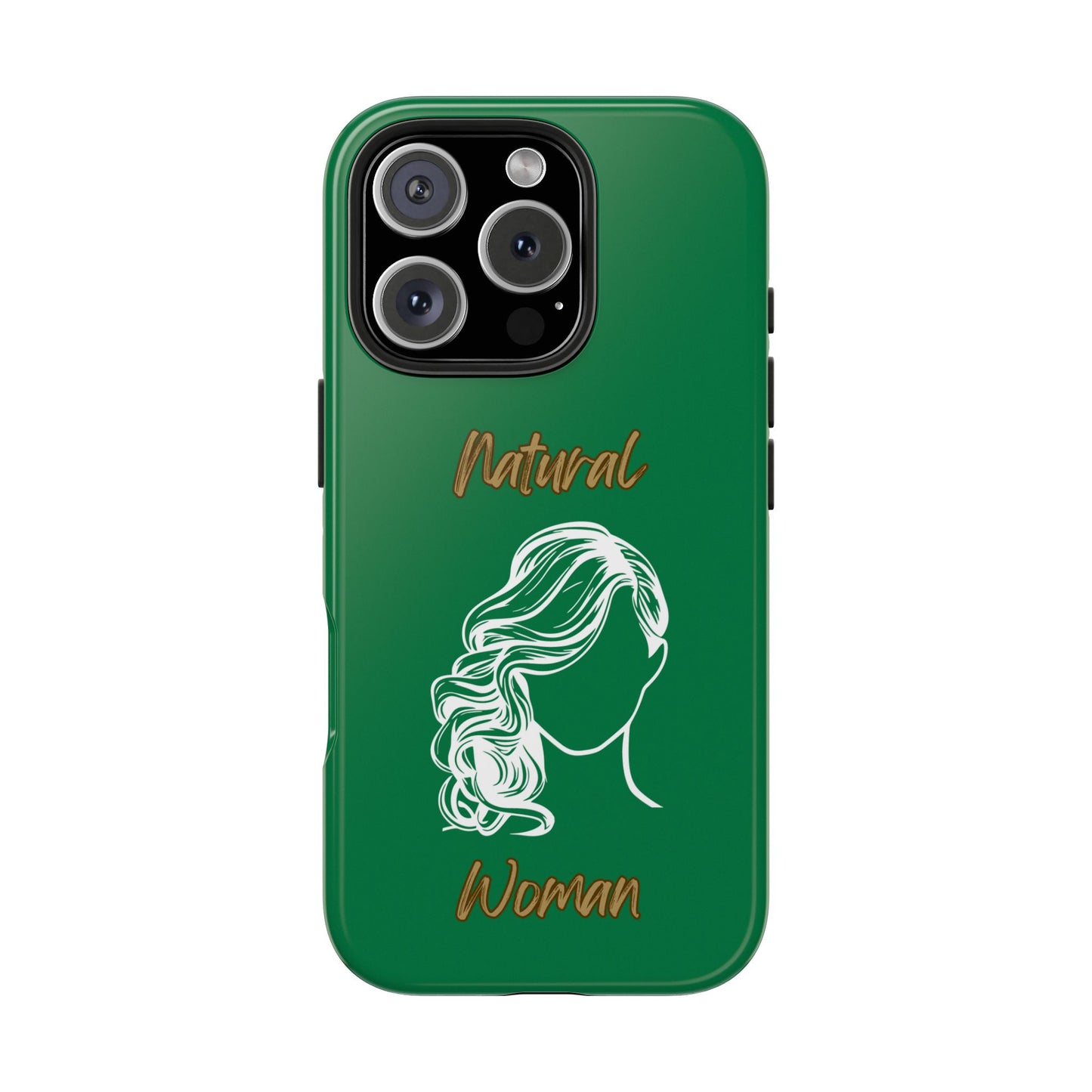 Natural Woman Long Curl (WL)Tough Phone Cases DARK GREEN