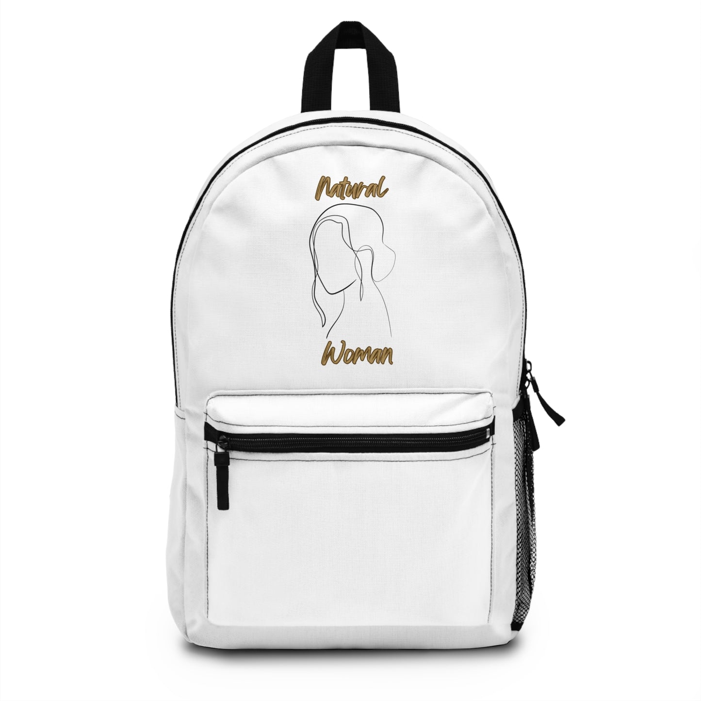 Natural Woman Hanging Hair (BL) Backpack WHITE