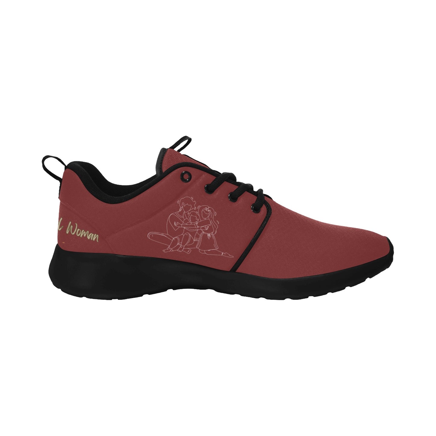 Natural Woman BEAR HUGS (WL) MAROON w/ Black Sole Sneakers