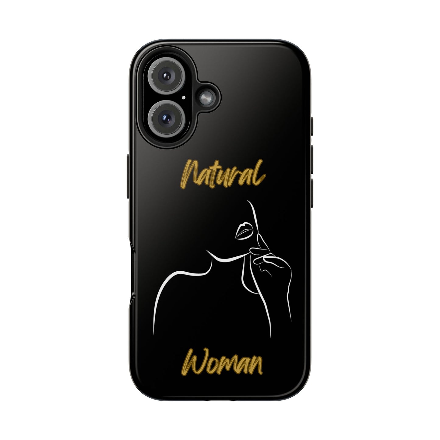 Natural Woman Chin Up (WL)Tough Phone Cases BLACK