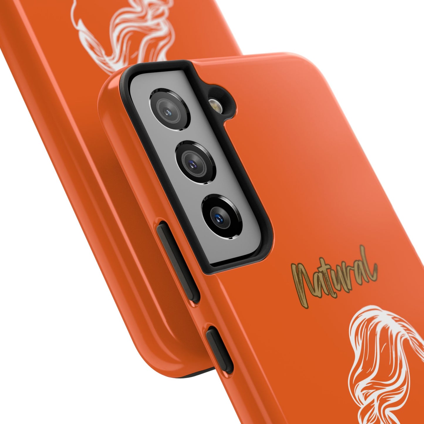 Natural Woman Long Curl (WL)Tough Phone Cases ORANGE