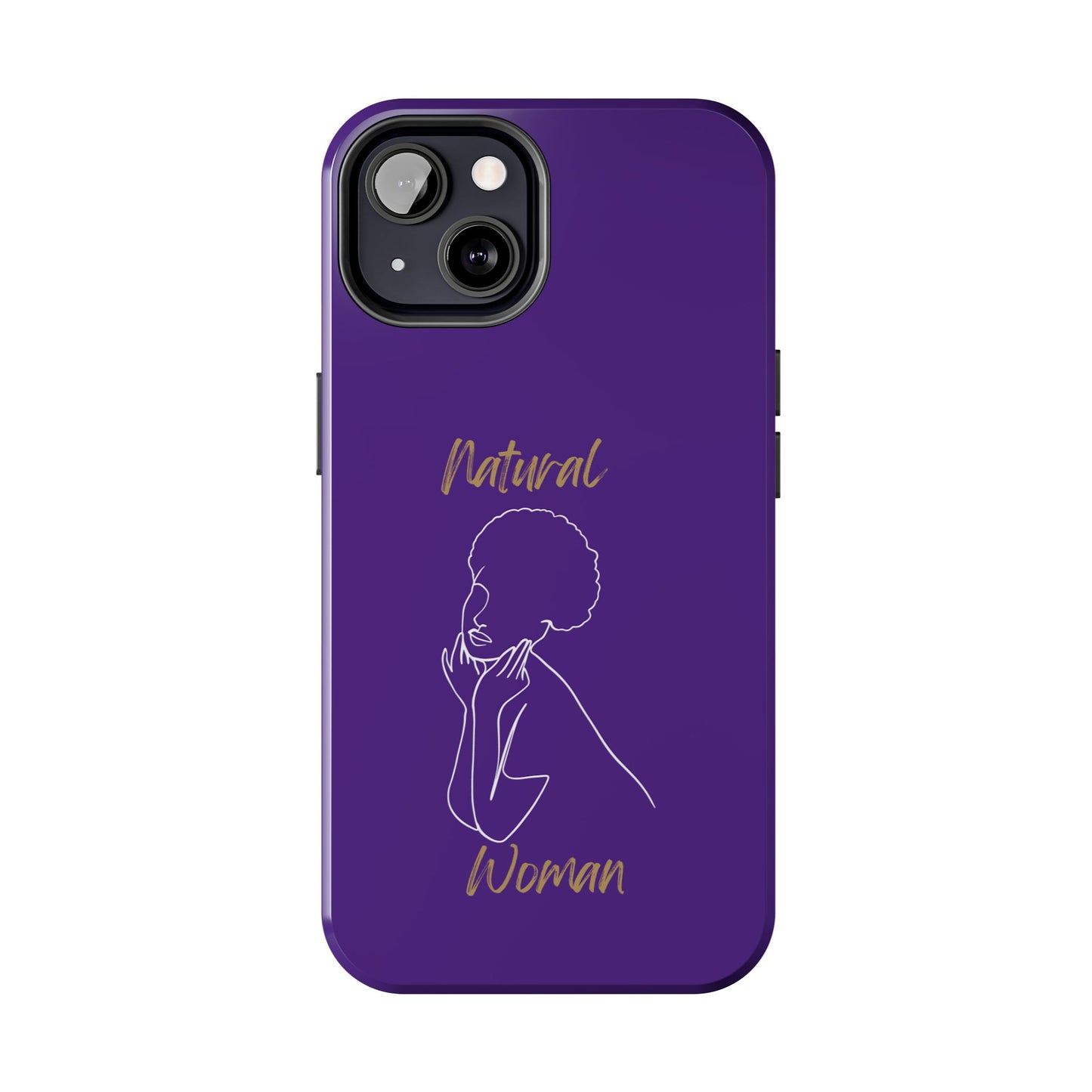 Natural Woman Cute Afro (WL)Tough Phone Cases PURPLE