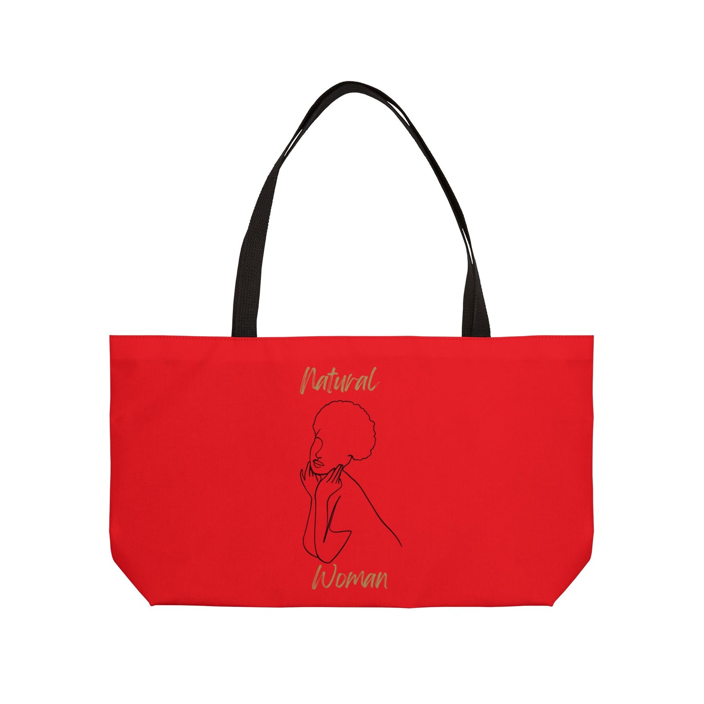 Natural Woman Cute Afro (BL) Weekender Tote Bag RED