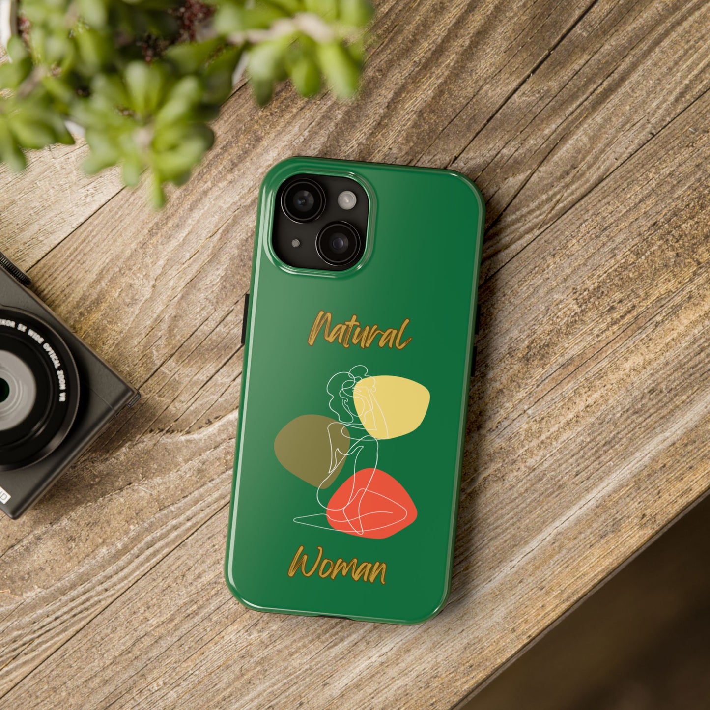 Natural Woman Colorful Pose (WL)Tough Phone Cases DARK GREEN