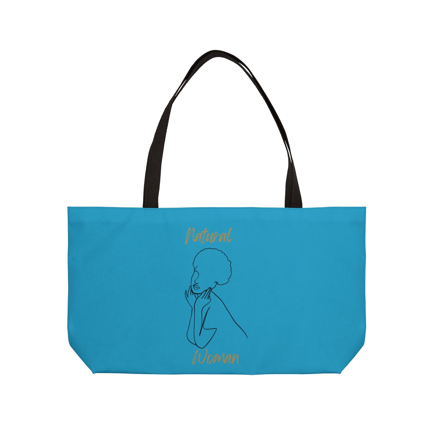 Natural Woman Cute Afro (BL) Weekender Tote Bag TURQUOISE