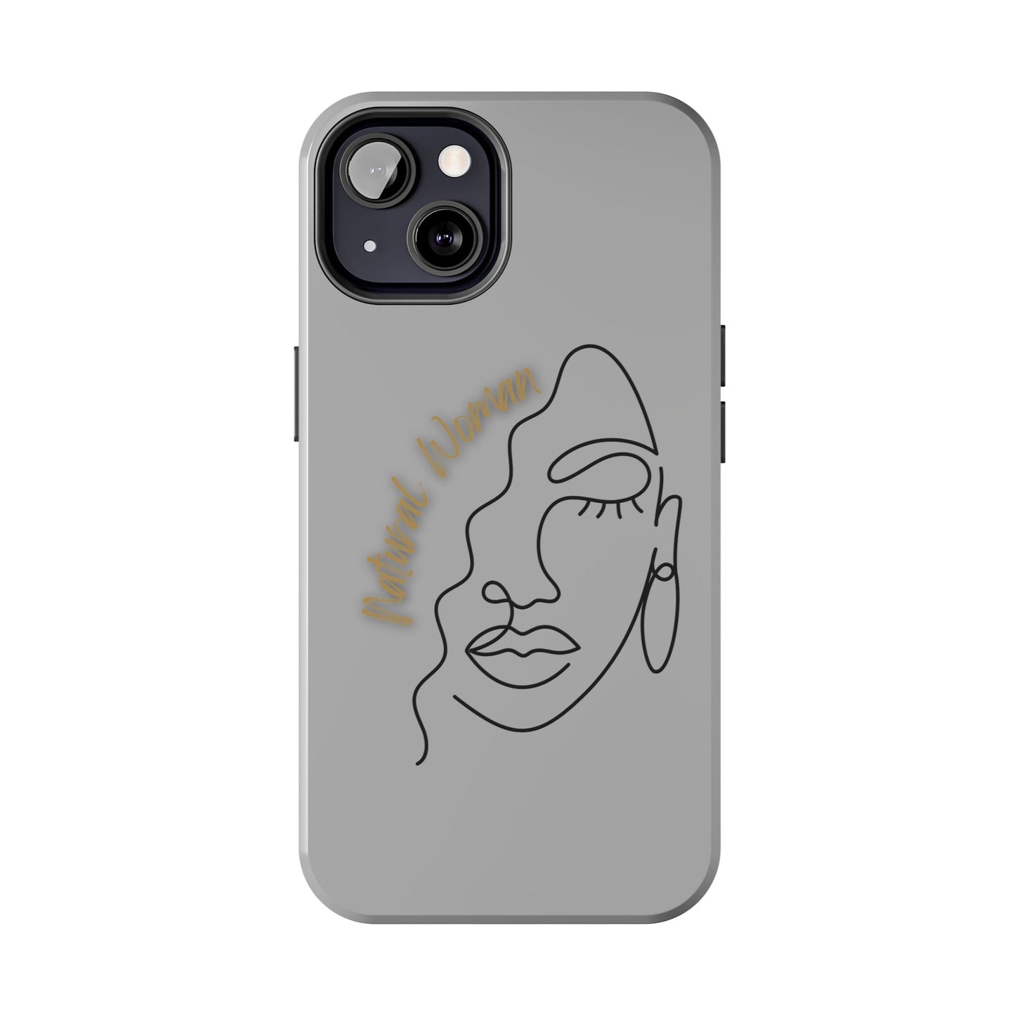 Natural Woman Half Face (BL)Tough Phone Case LIGHT GREY