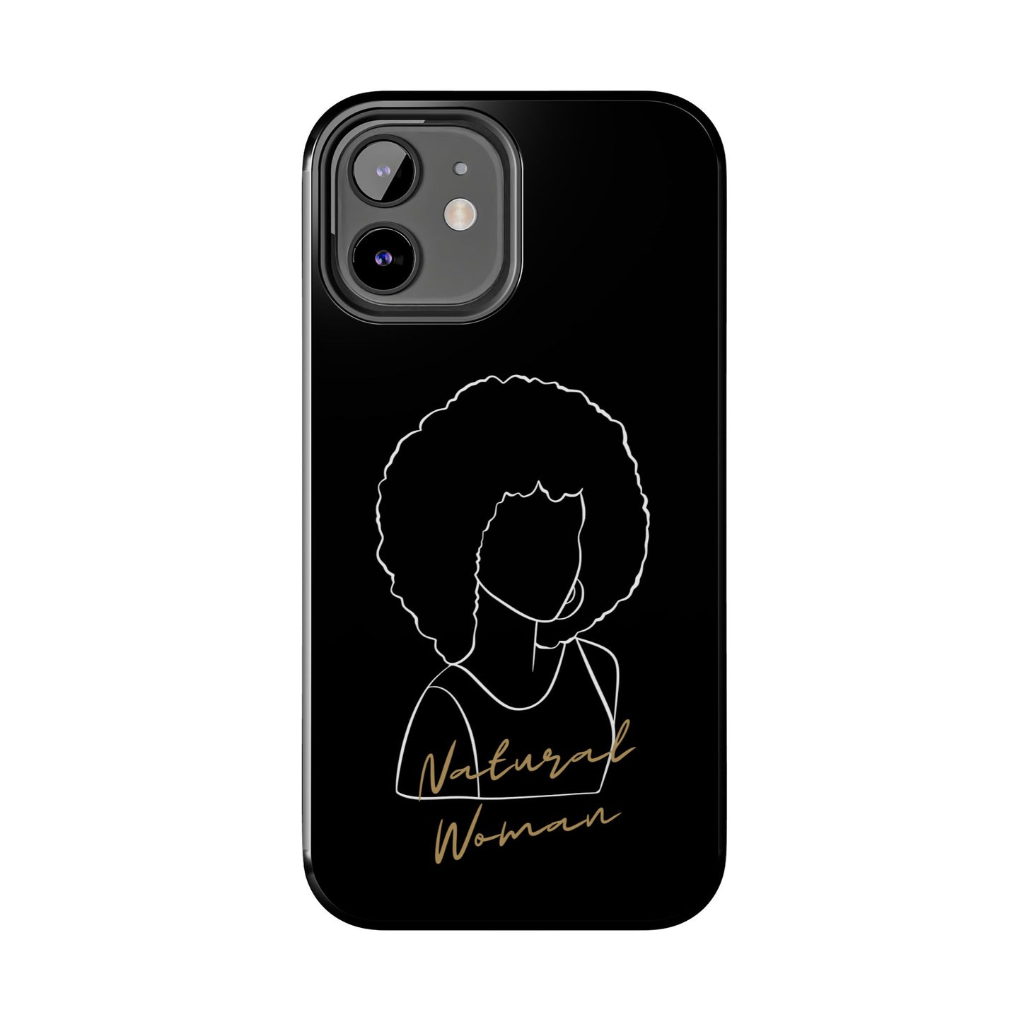 Natural Woman Afro (WL) Tough Phone Case BLACK