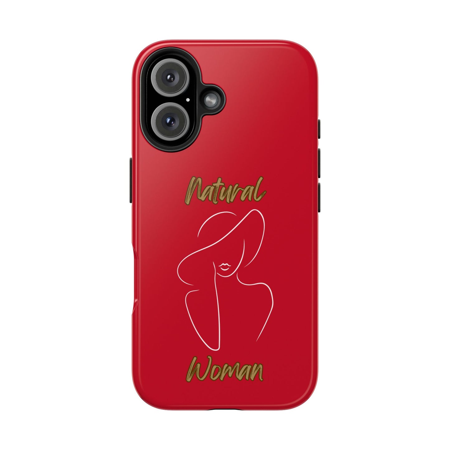 Natural Woman Sun Hat (WL) Tough Phone Cases DARK RED