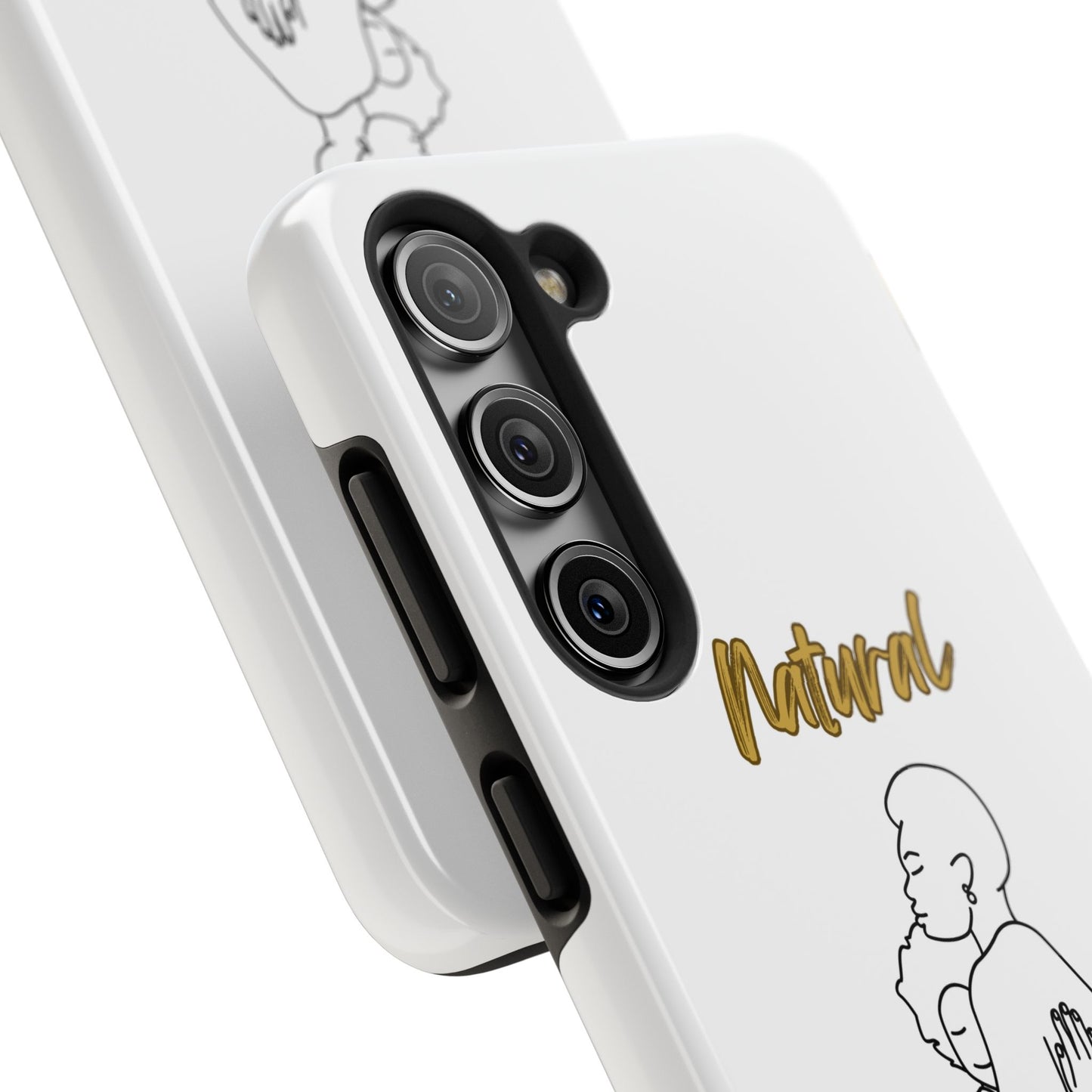 Natural Woman Safe With Momma (BL) Tough Phone Cases WHITE