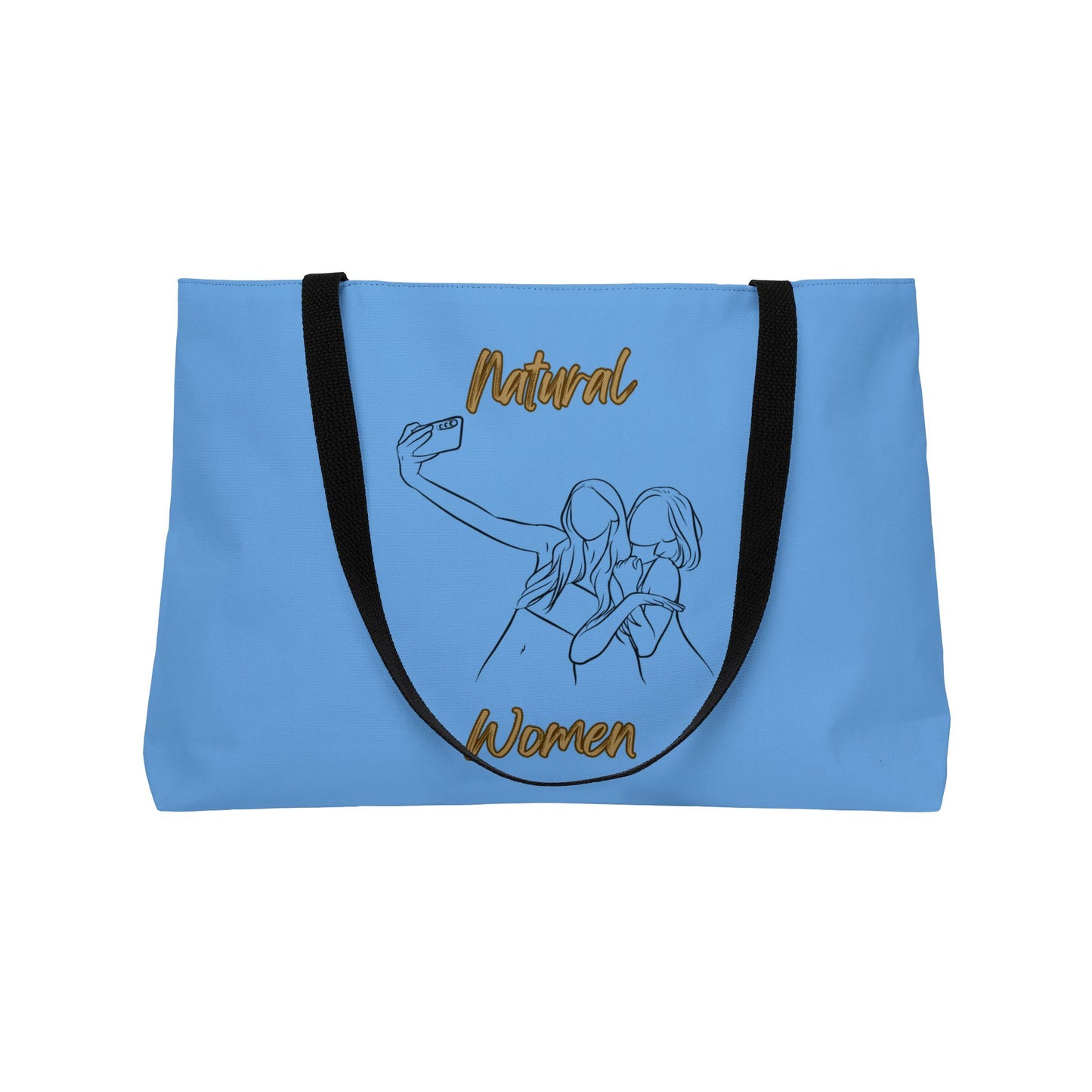 Natural Women Friends Selfie (BL) Weekender Tote Bag LIGHT BLUE