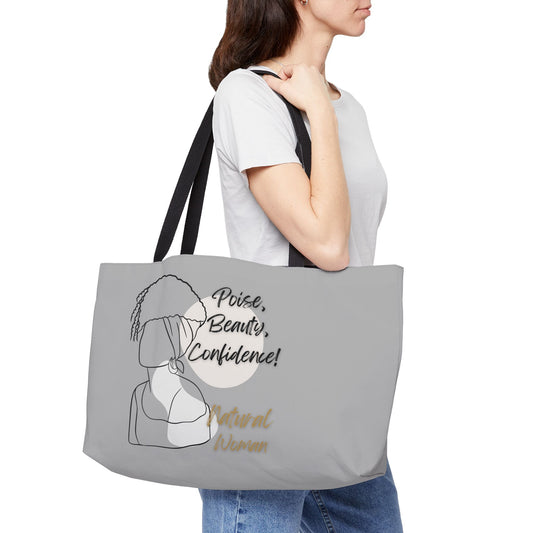 Natural Woman Puff (BL) Weekender Tote Bag LIGHT GREY