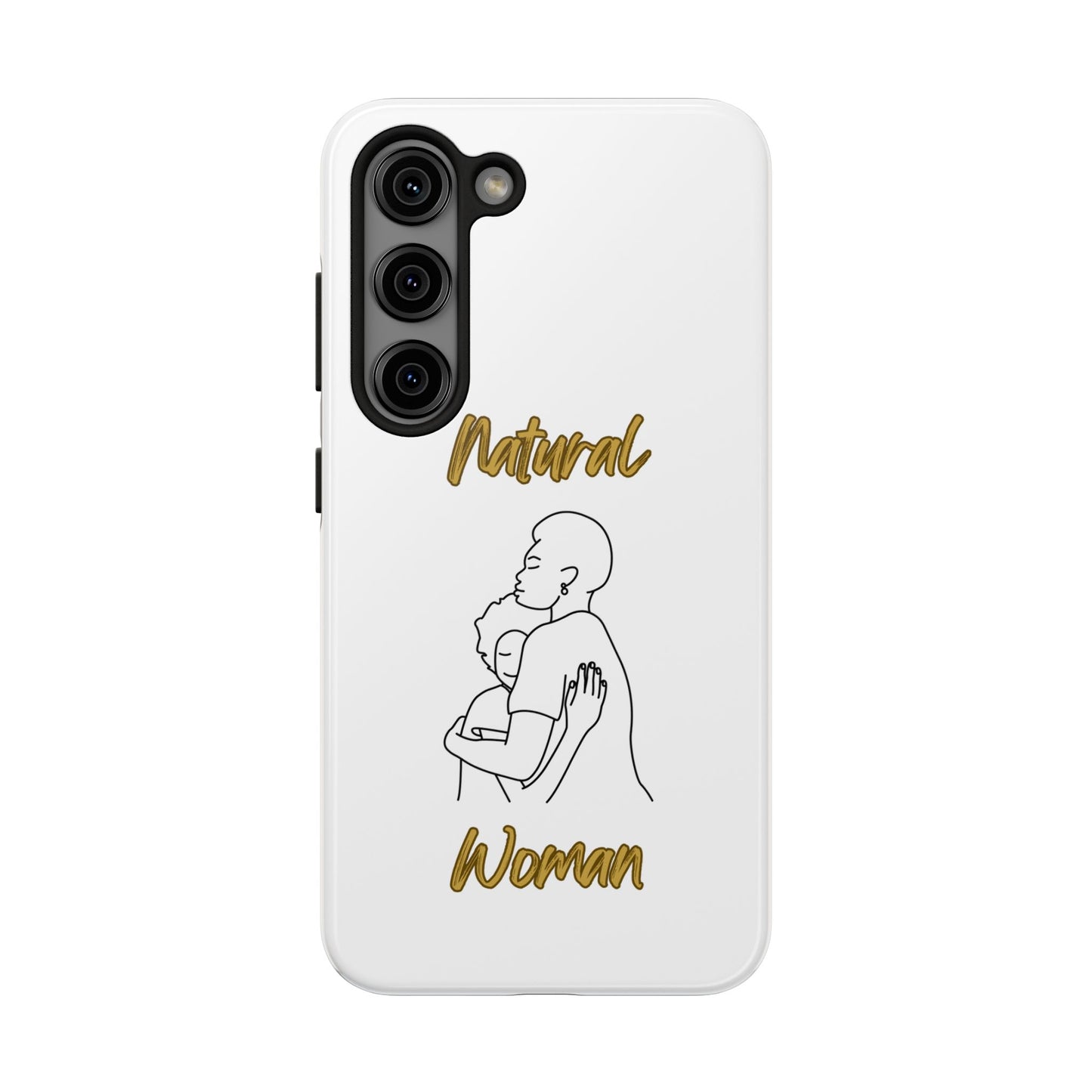 Natural Woman Safe With Momma (BL) Tough Phone Cases WHITE