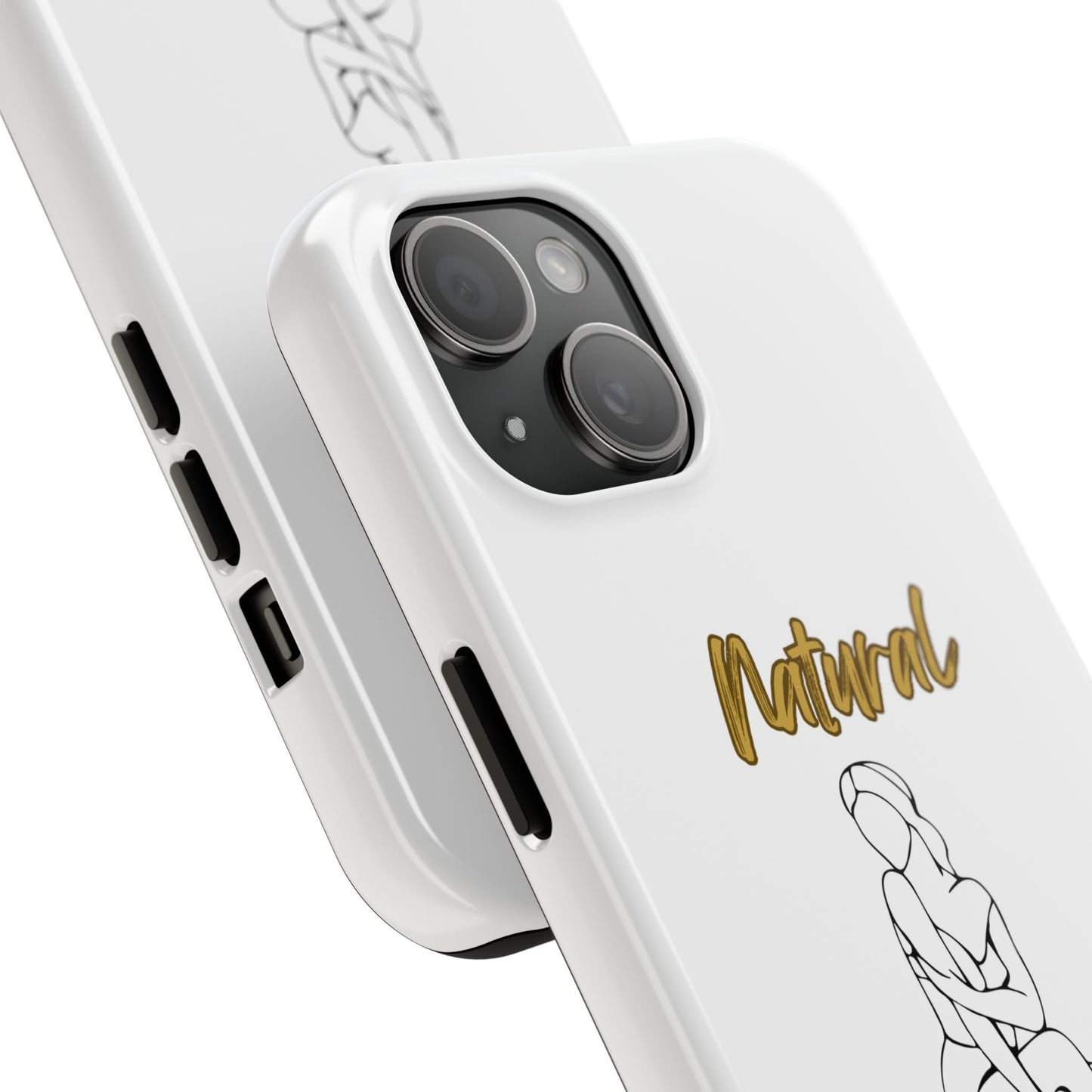 Natural Woman Shoulder Action (BL)Tough Phone Cases WHITE