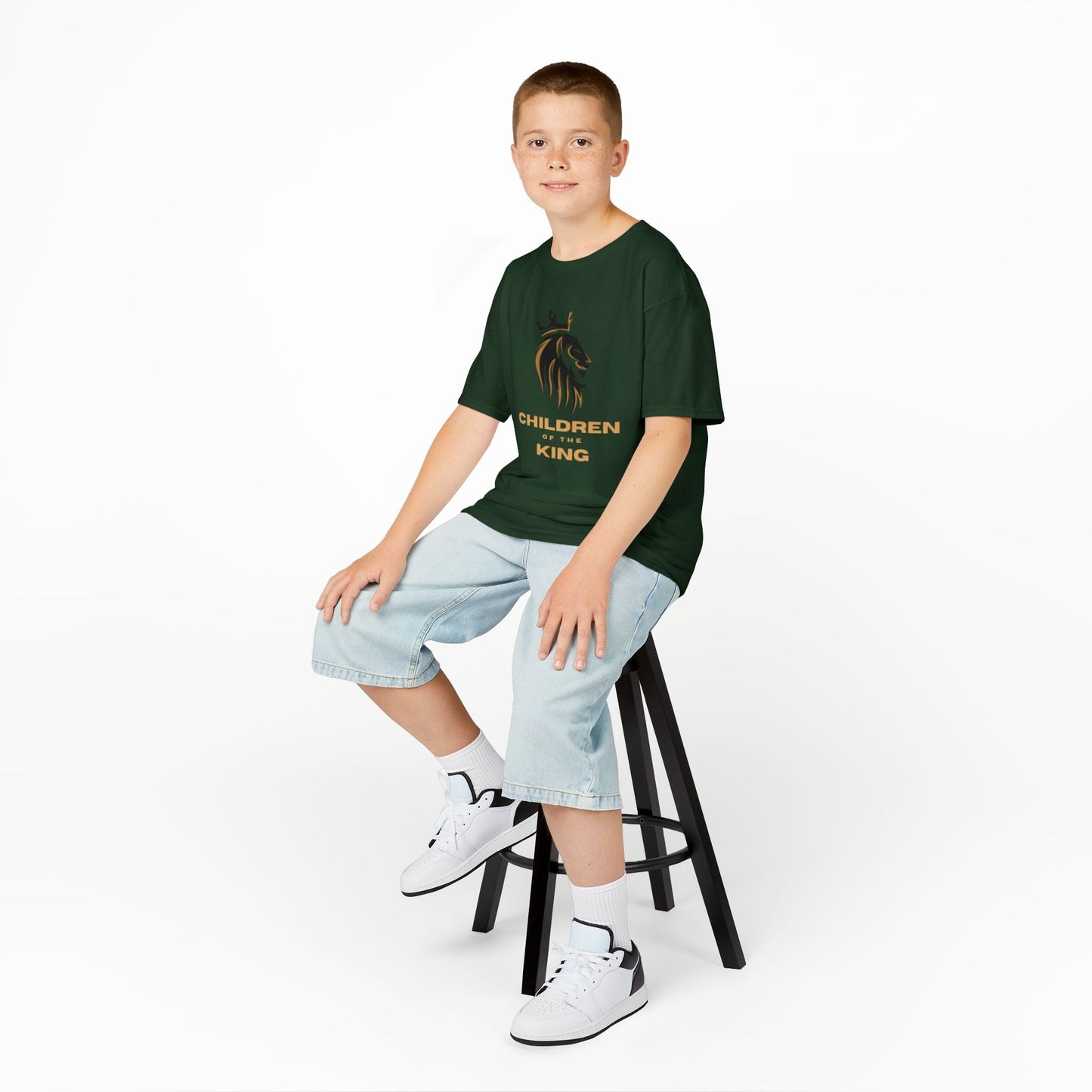 Children of the King Inspirational Kids Cotton T-Shirt (BL)